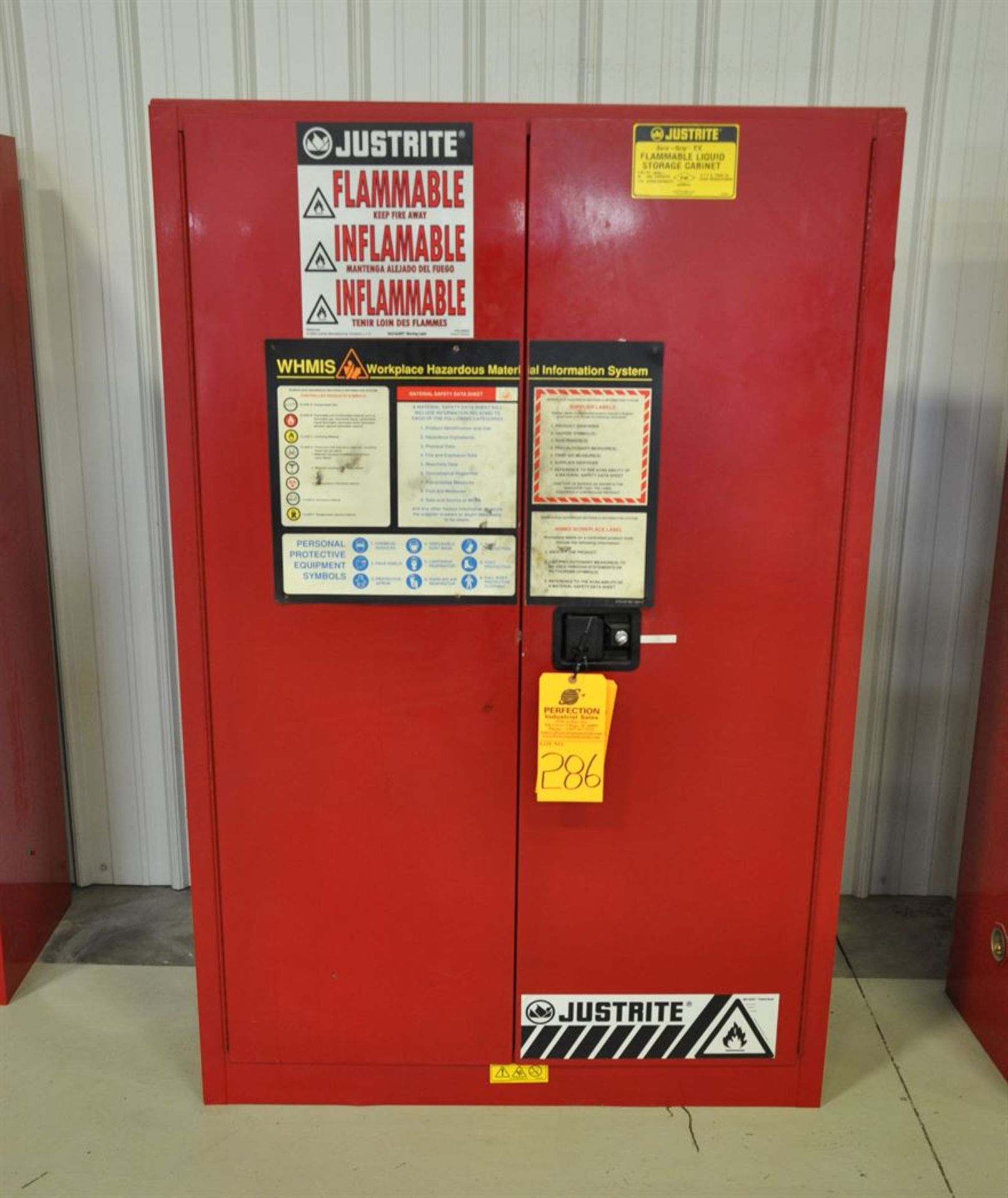 Flammable Materials Storage Cabinets, excluding contents
