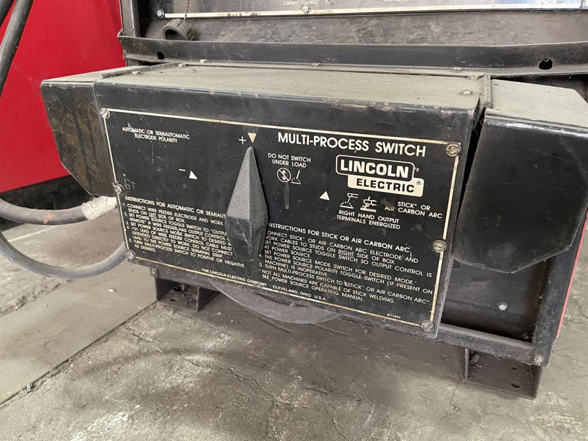 LINCOLN Idealarc R3R-500 TIG Welder w/ Multi-Process Switch, s/n U1951004919, (H1) - Image 4 of 5