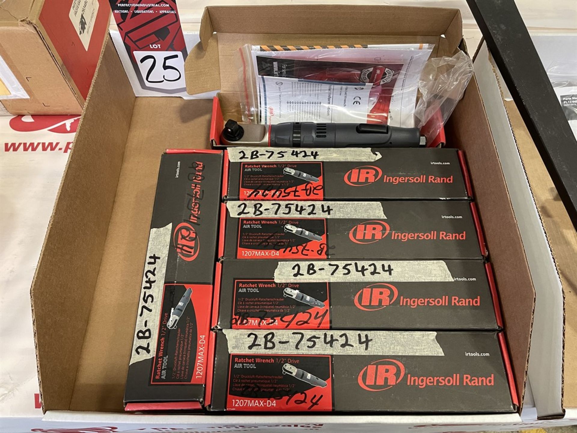 Lot Comprising NEW INGERSOLL RAND 1207MAX-D4 1/2" Pneumatic Rachet Wrenches