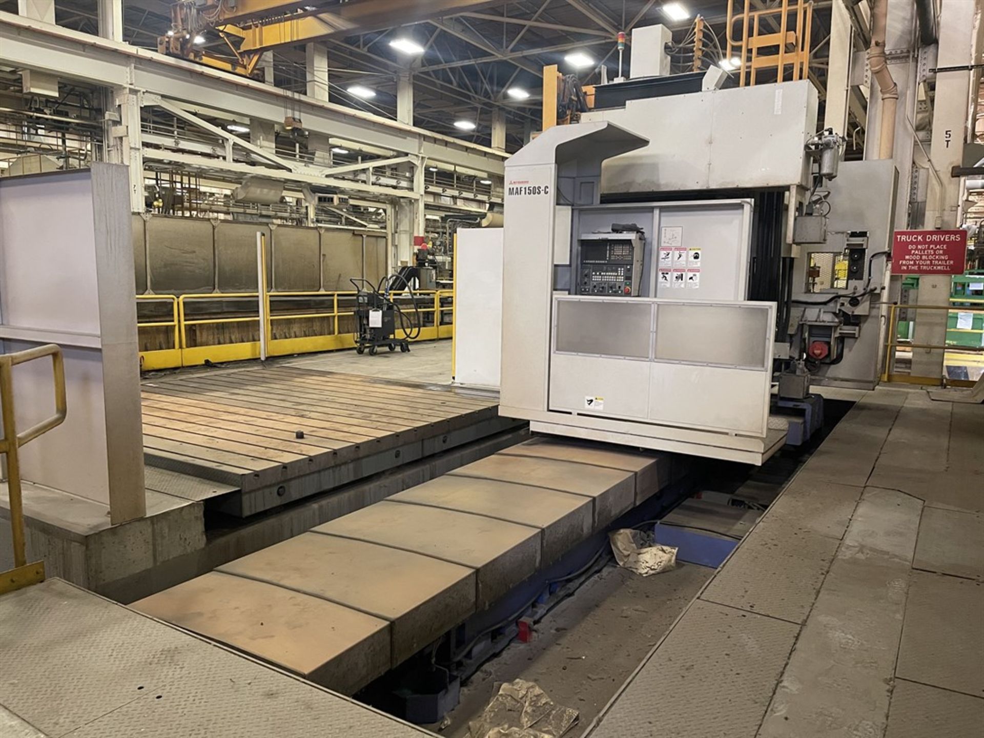 2016 MITSUBISHI MAF150S-C CNC Traveling Column Horizontal Boring Mill, s/n 3MAA026, w/ FANUC 31i- - Image 9 of 11