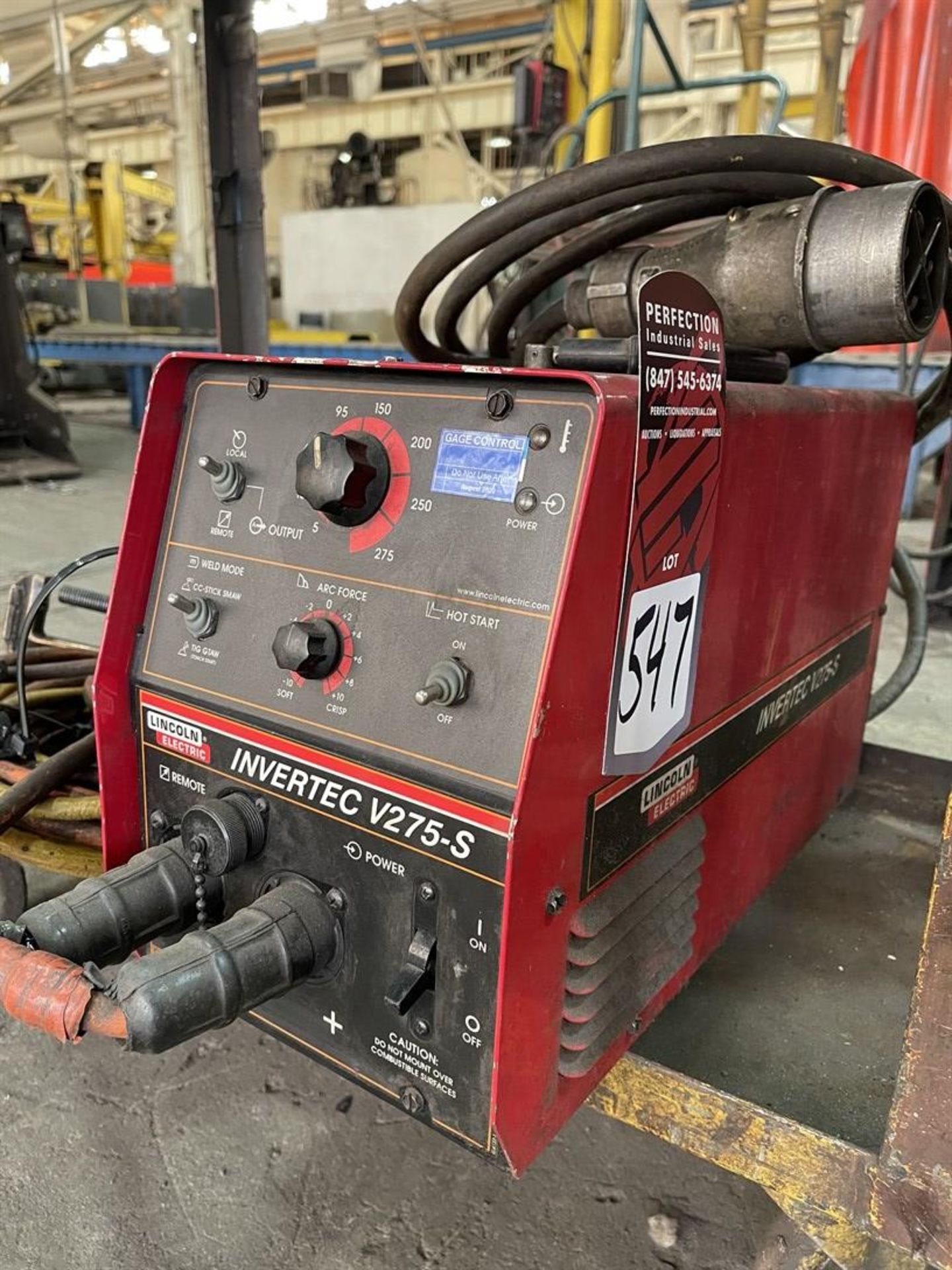 LINCOLN Invertec V275-S TIG Welder, s/n U1051203846, (H1)