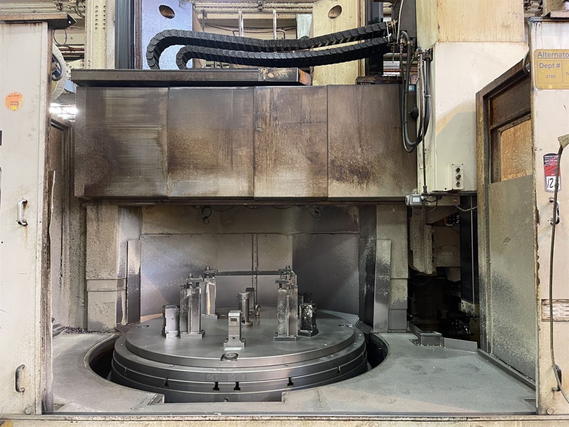 MITSUBISHI M-VT20A CNC Vertical Boring Mill, s/n R57070, w/ FANUC 16-T Control, 78.7” Table Dia, - Image 3 of 12