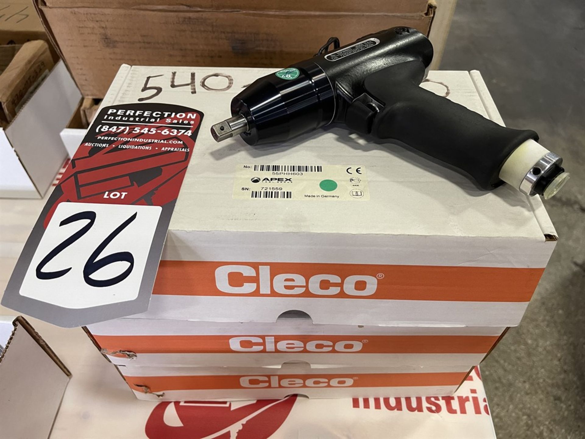 Lot Comprising NEW CLECO 55PHH603 3/8" Pneumatic Impact Wrenches