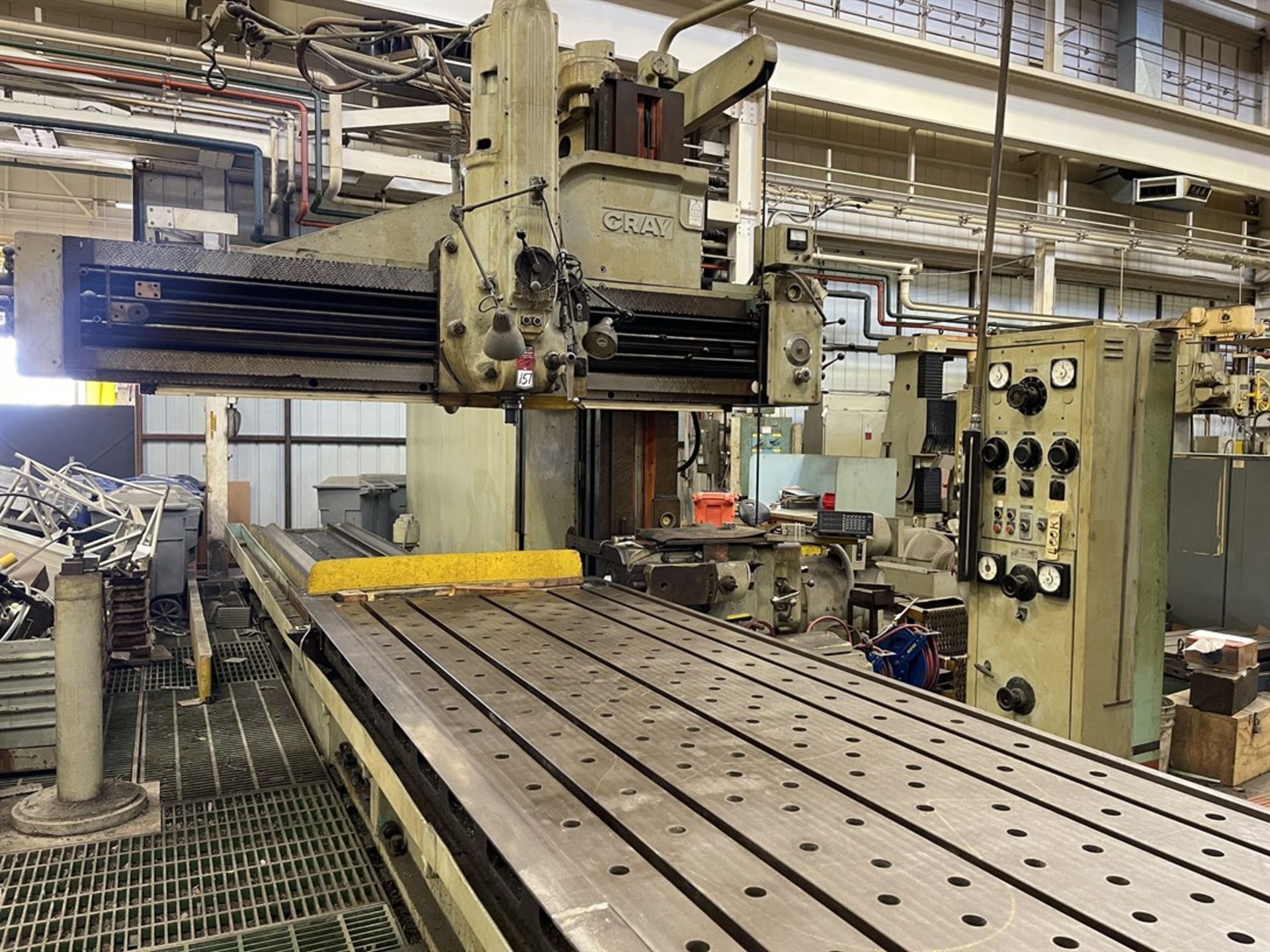 GRAY 48" x 18' Openside Milling Planer, s/n 6961 w/ 220”x 56” Table, 10-500 RPM, SONY Magnescale - Image 3 of 13