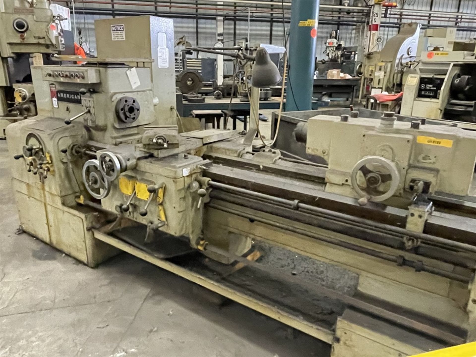 AMERICAN STYLE B 14" x 54" Lathe, s/n 80208-77, 14" Swing, 54" Centers, 30-2000 RPM Spindle Speed, - Image 2 of 7