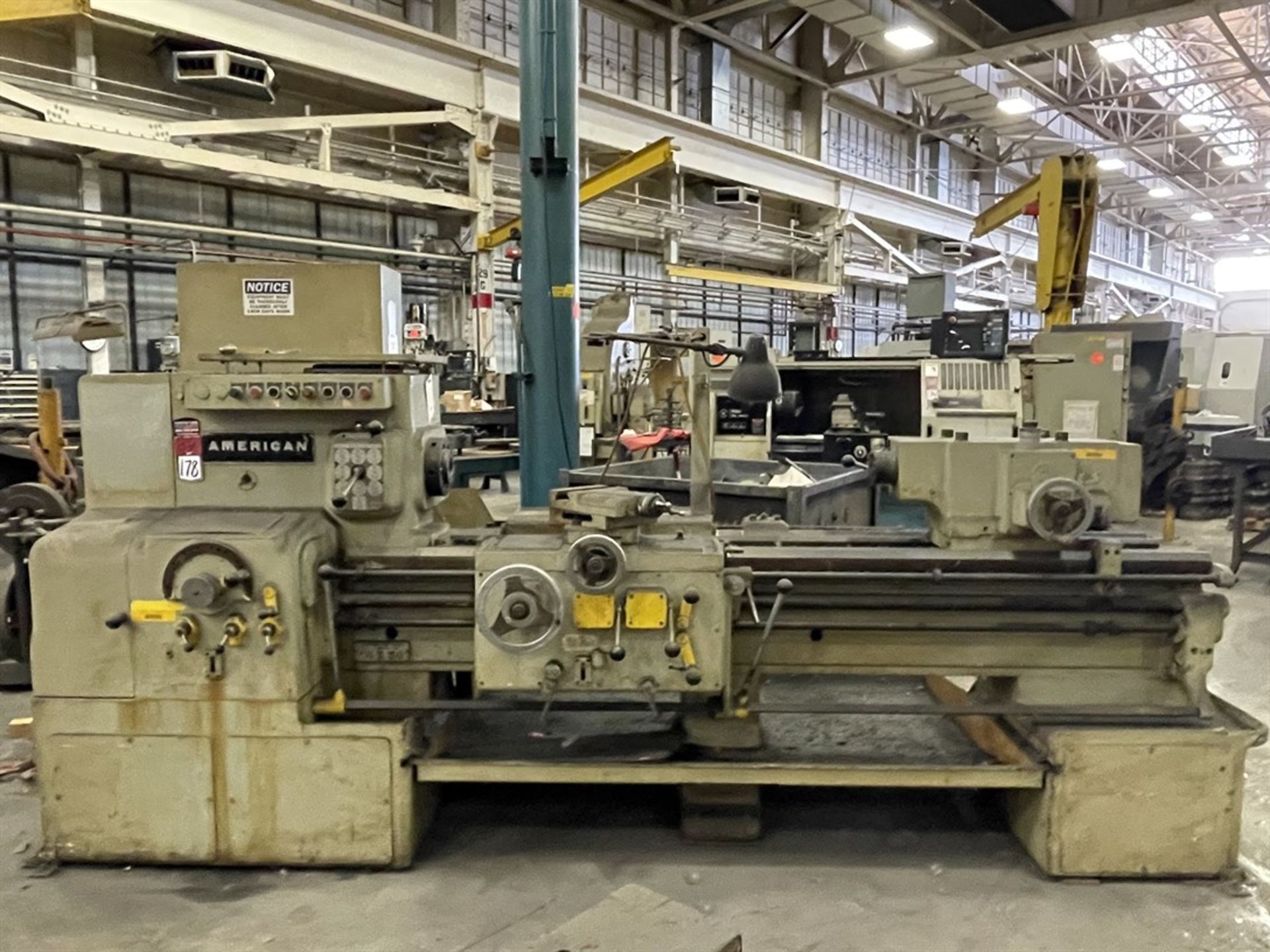 AMERICAN STYLE B 14" x 54" Lathe, s/n 80208-77, 14" Swing, 54" Centers, 30-2000 RPM Spindle Speed,
