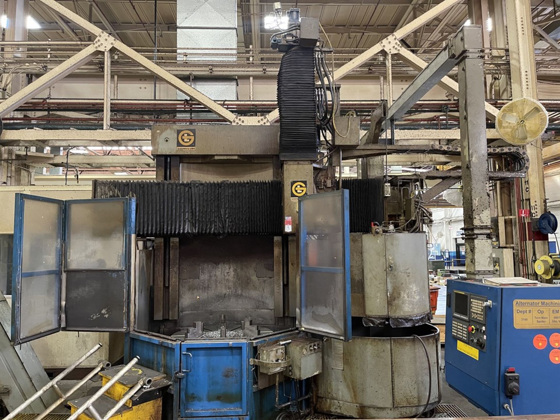 GIDDINGS & LEWIS 48" CNC Vertical Boring Mill, s/n 512-67-77, w/ FANUC 0i-TD Control, 48" Table - Image 2 of 10