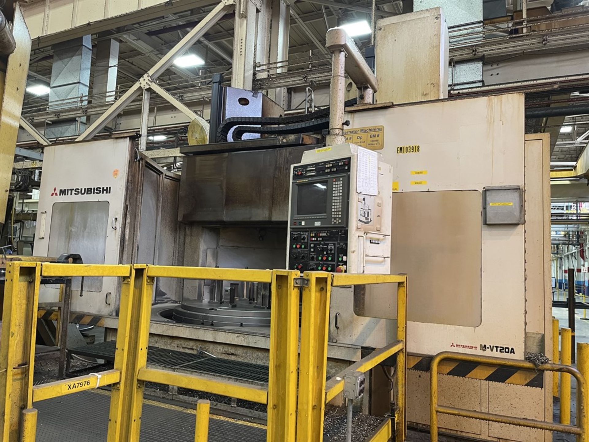 MITSUBISHI M-VT20A CNC Vertical Boring Mill, s/n R57070, w/ FANUC 16-T Control, 78.7” Table Dia, - Image 2 of 12