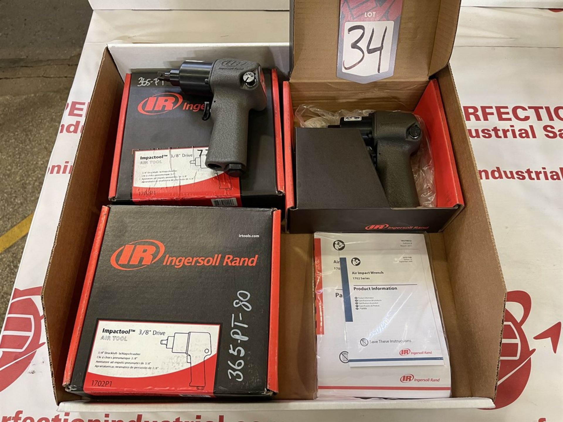 Lot of (3) NEW INGERSOLL RAND 1702P1 3/8" Pneumatic Impact Wrench