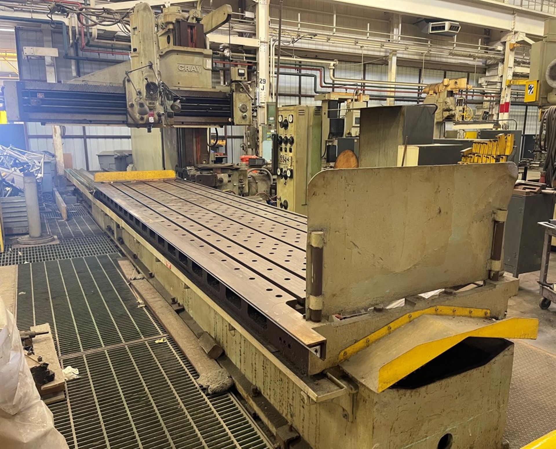 GRAY 48" x 18' Openside Milling Planer, s/n 6961 w/ 220”x 56” Table, 10-500 RPM, SONY Magnescale