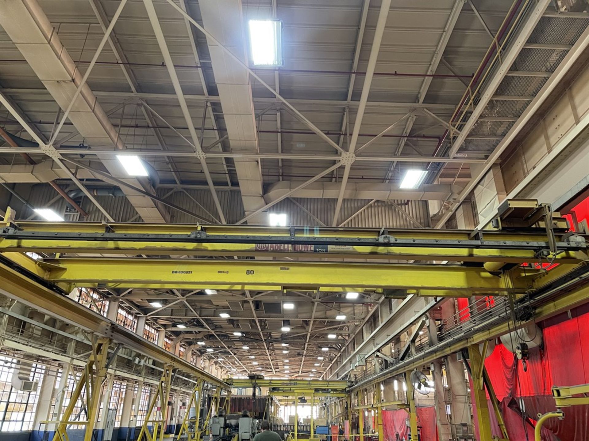 ABELL HOWE Free Standing Crane System, Approx. 30'W x 160'L x 14' Under Rail, (2) CM 5-Ton Hoists w/ - Image 2 of 7