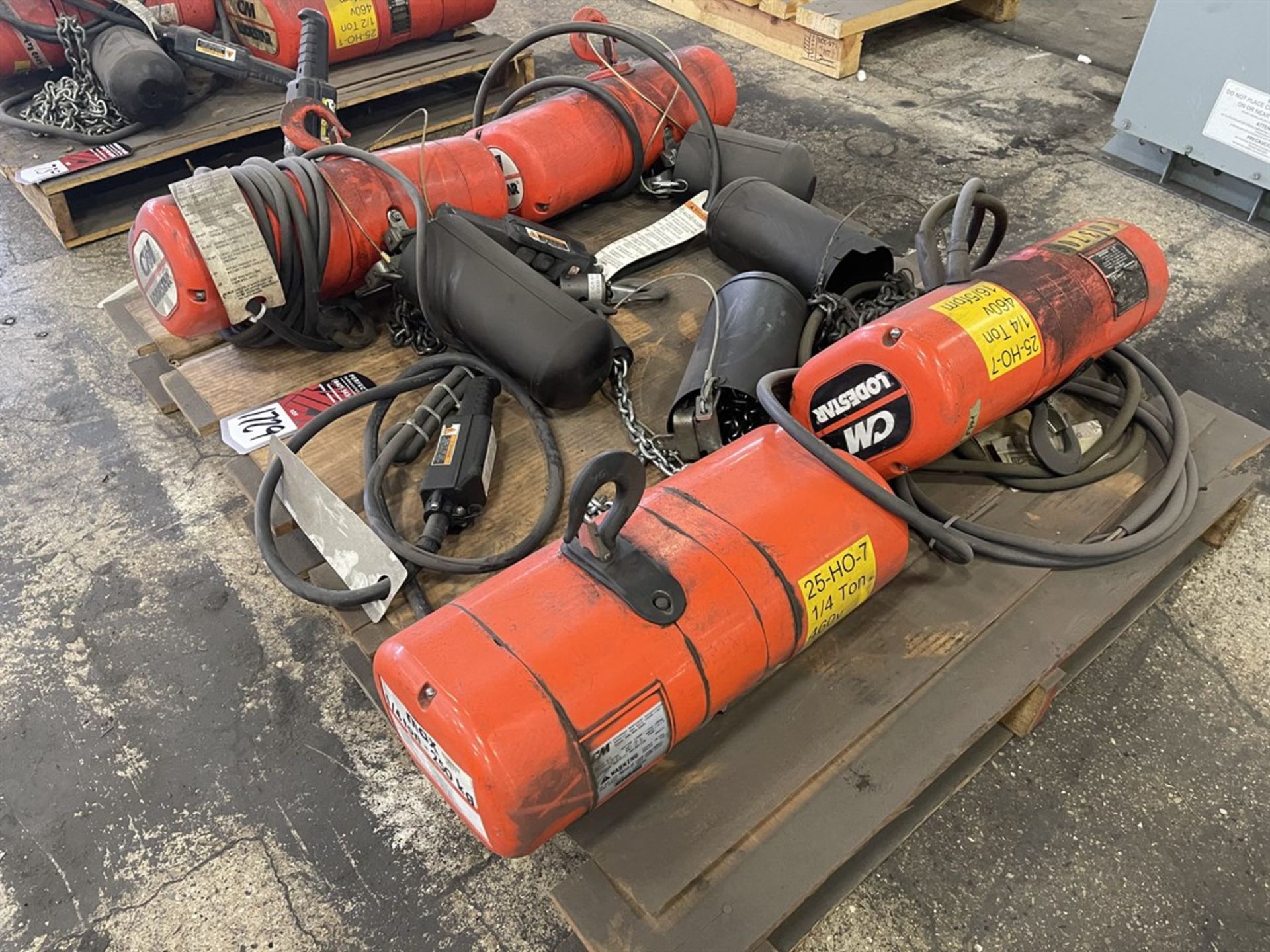 Lot of (4) CM Lodestar 1/4Ton Electric Hoists, (R19) - Image 3 of 3