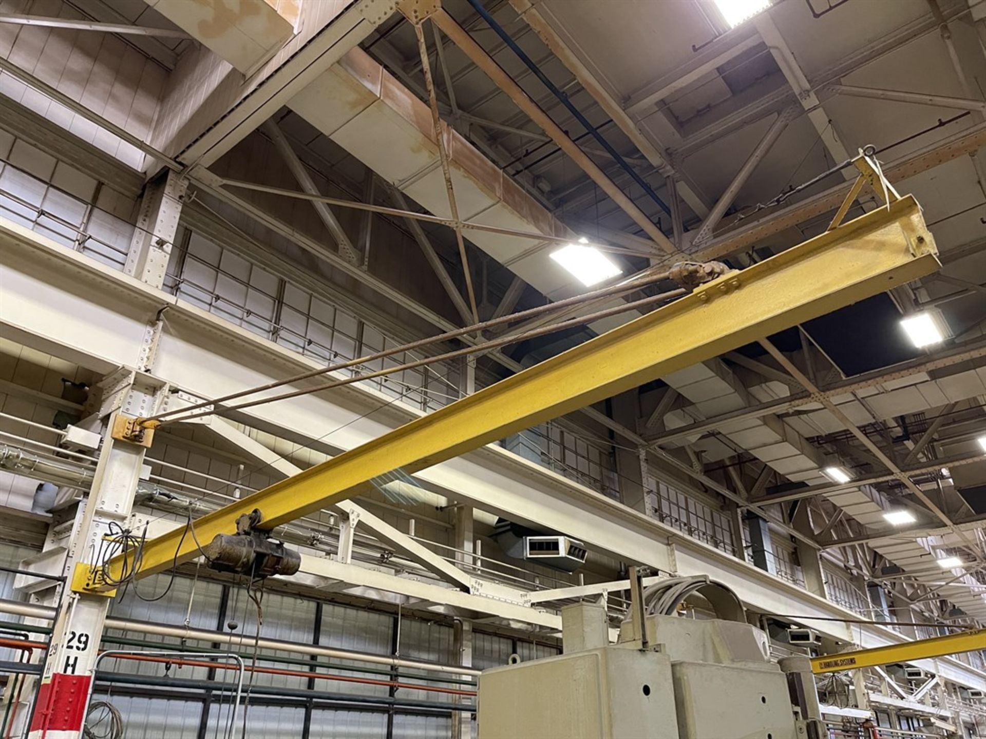 1/2 Ton Girder Mount Jib Crane, Approx. 24' Reach, w/ 1/2 Ton P & H Electric Hoist w/ Pendant - Image 2 of 4