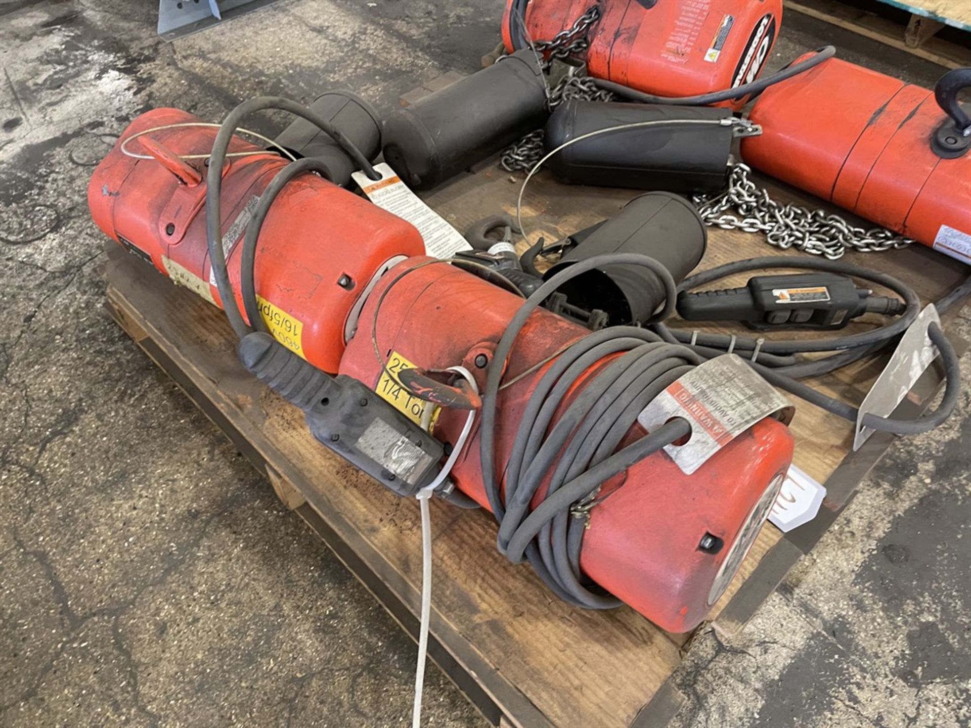 Lot of (4) CM Lodestar 1/4Ton Electric Hoists, (R19) - Image 2 of 3