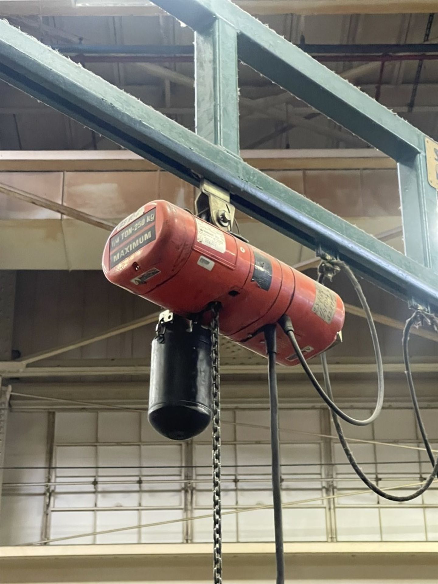 SPANCO 1/4 Ton Girder Mount Jib Crane, Approx. 16' Reach, w/ CM Lodestar Electric Hoist w/ Pendant - Image 3 of 3