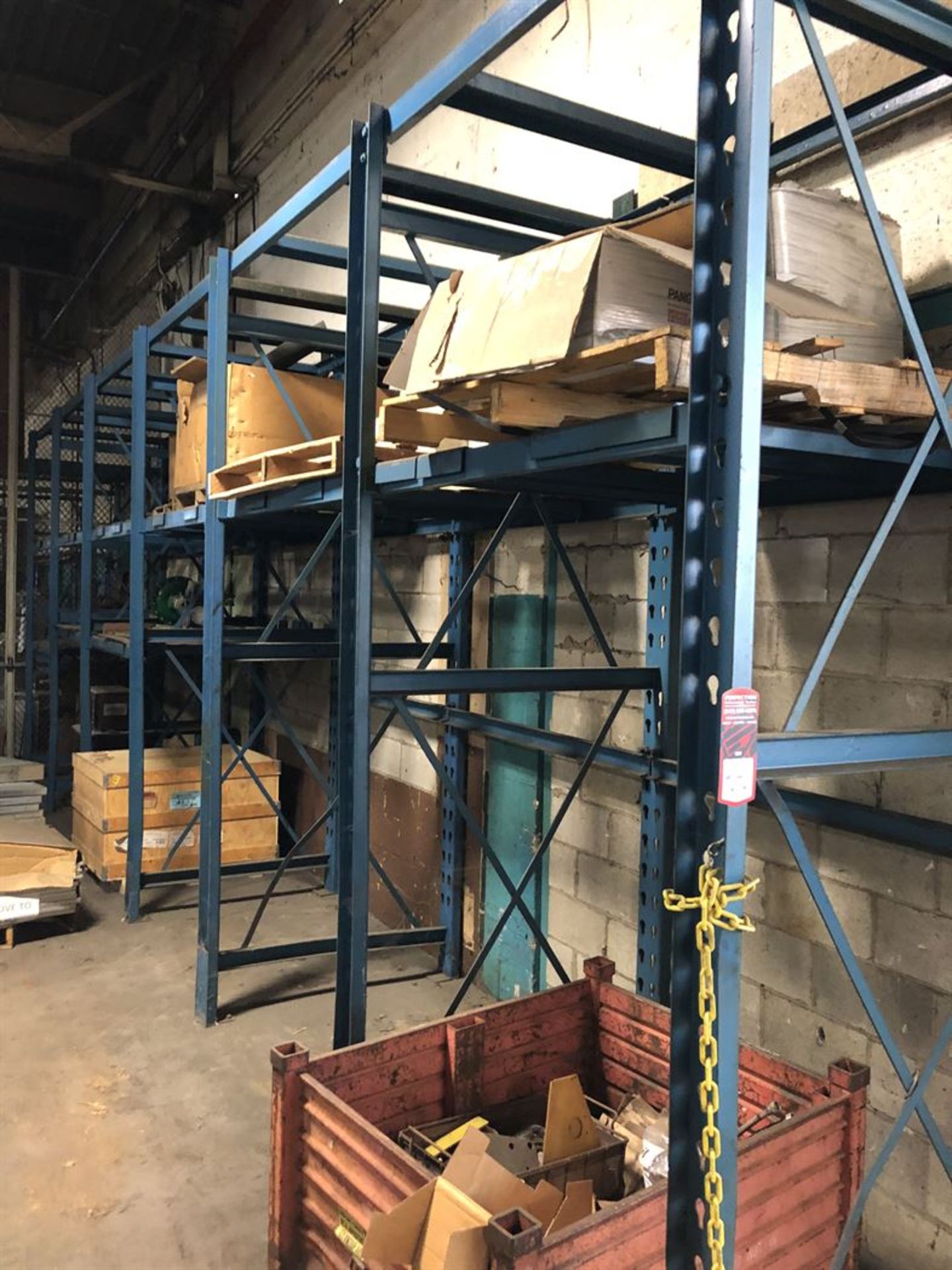 Lot Comprising (6) Sections Heavy Duty Racking, (NO CONTENTS) 48x144" Uprights, w/ 54" Beams, (D11 H