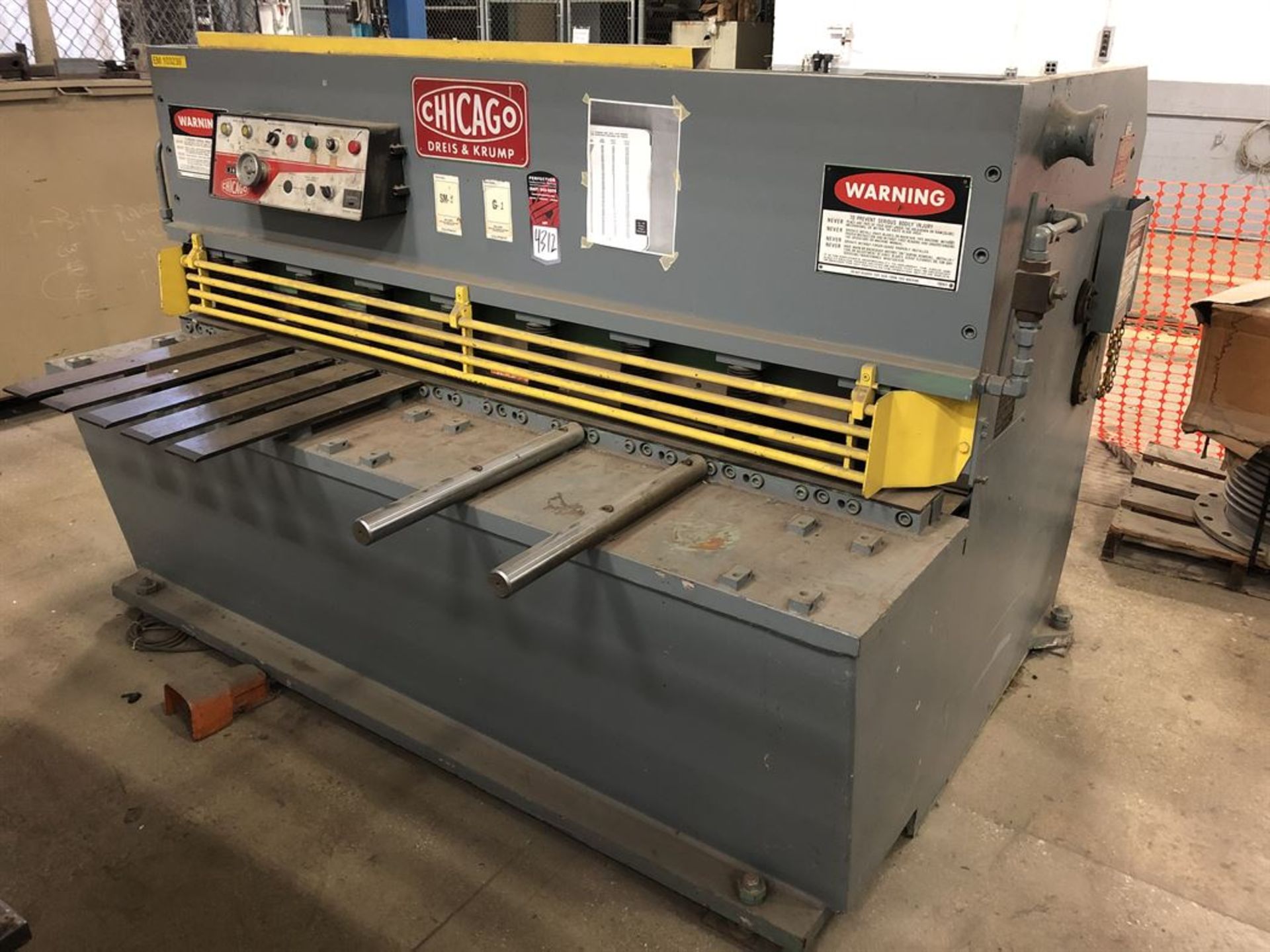 CHICAGO DREIS & KRUMP CS 620 Shear, 6' 8" OF, s/n 90.620.001, (ANNEX)