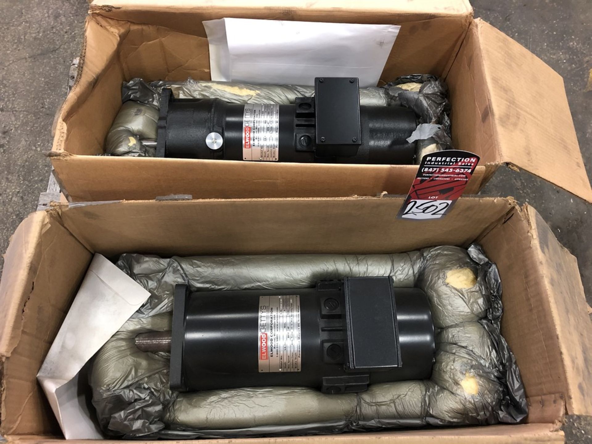 Lot Comprising (2) Elwood Gettys 16-0081-12 Servo Motors, (5S)