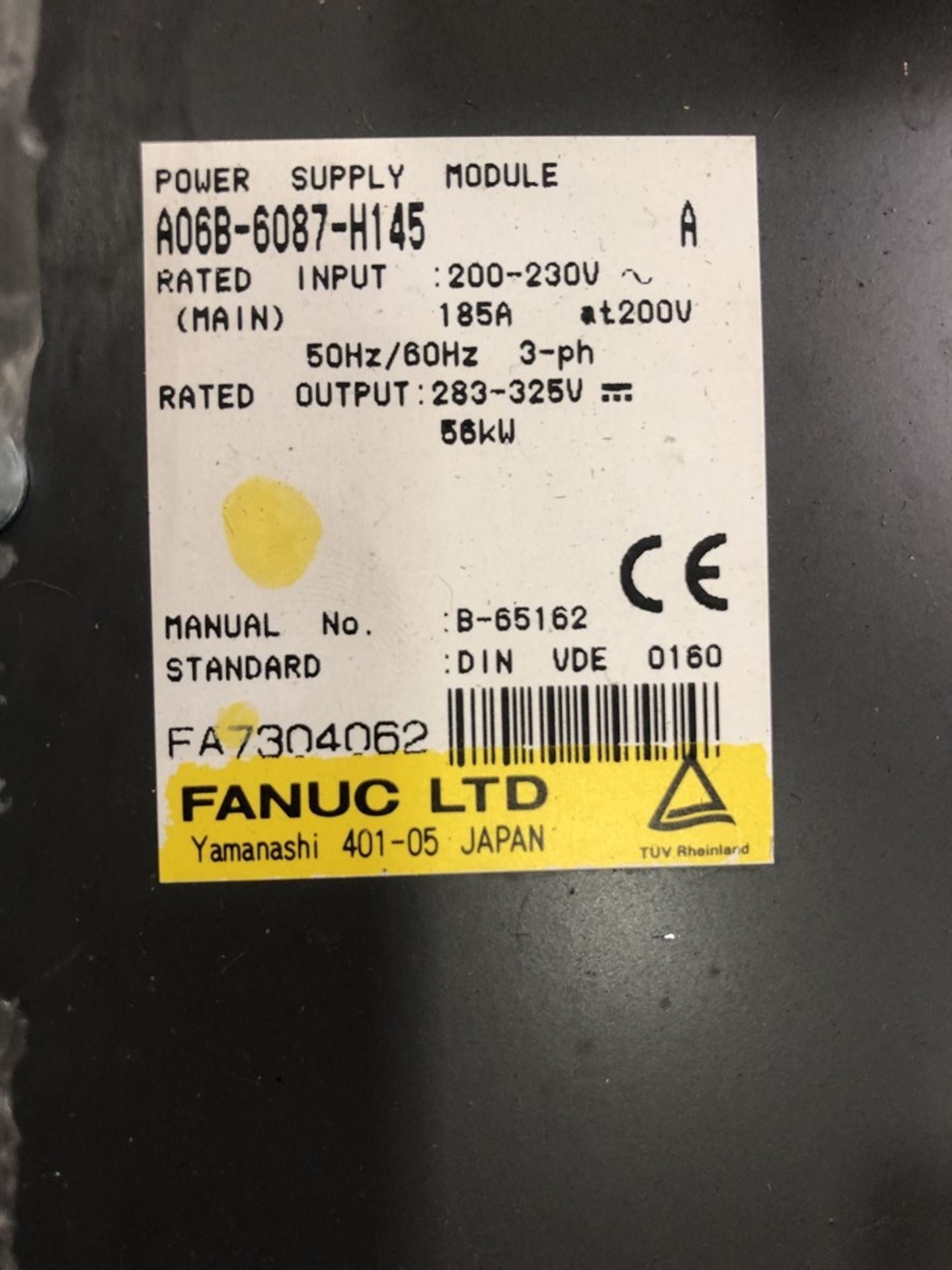 Lot Comprising (2) Fanuc A06B-6087-H145 Power Supply Modules, (17N) - Image 2 of 2