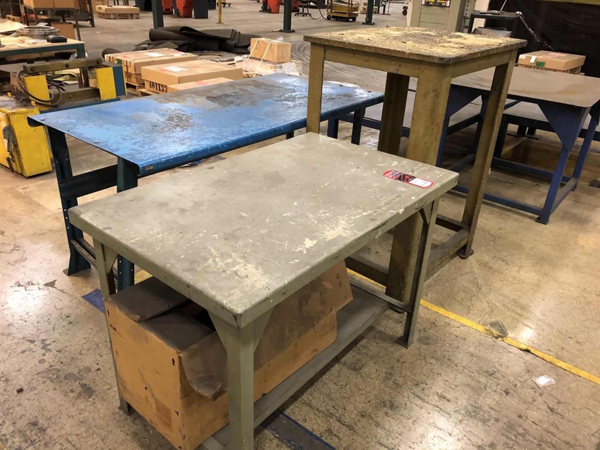 Lot Comprising (3) Heavy Duty Steel Tables, (7G)