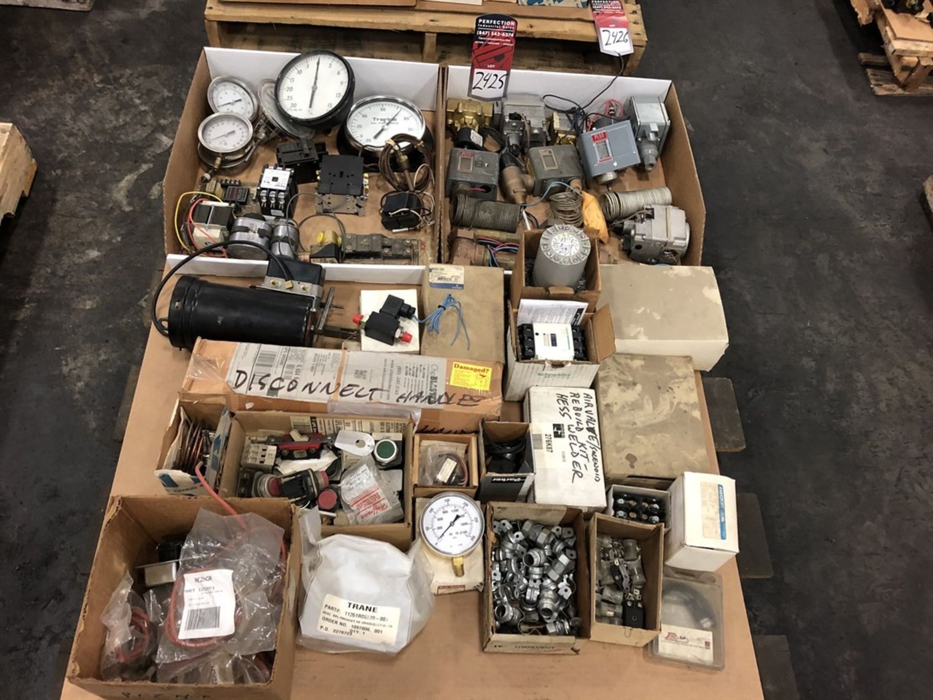 Lot Comprising Assorted Thermostats, Switches, Contactors, (21J)