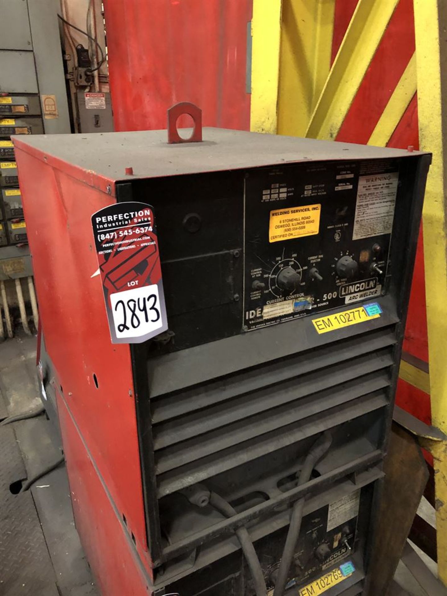 LINCOLN IDEALARC R3R-500 Arc Welding Power Source, s/n AC-639846, (5L)