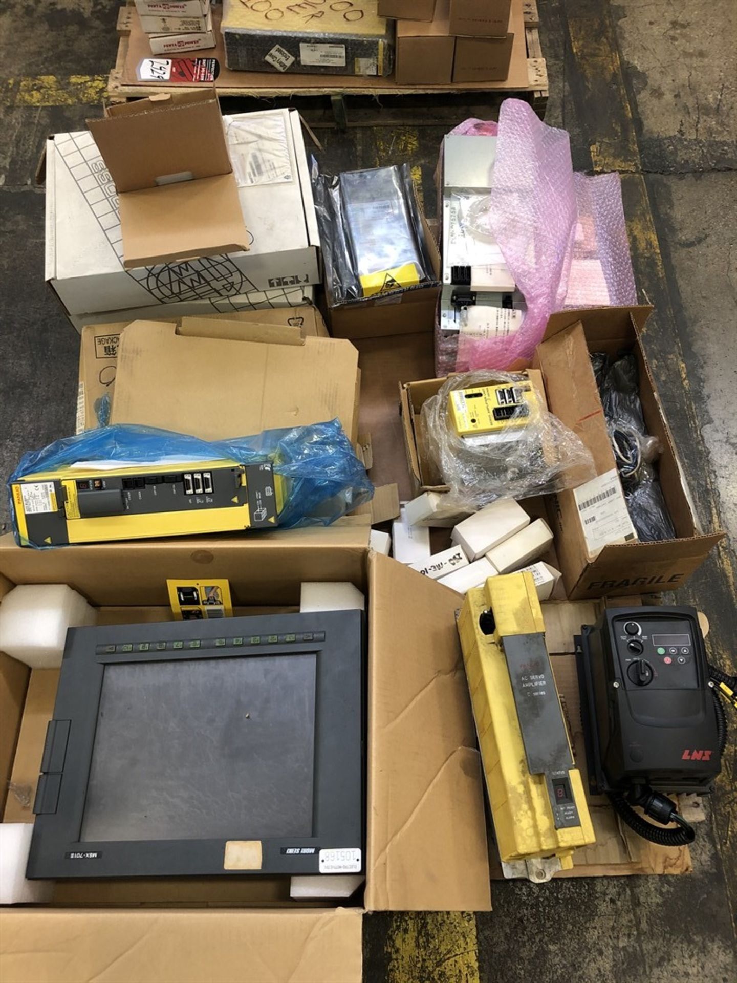 Lot Comprising Assorted Electronics, Including Fanuc Power Supplies, Emerson Power Supplies, Mori