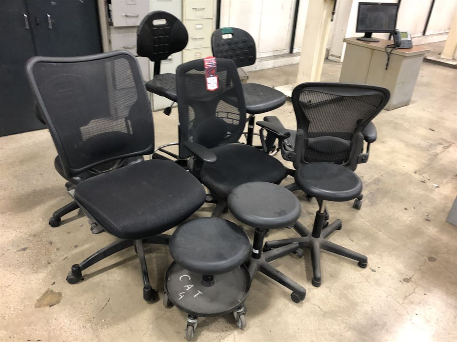 Lot of Assorted Shop Stools and Chairs, (31M)