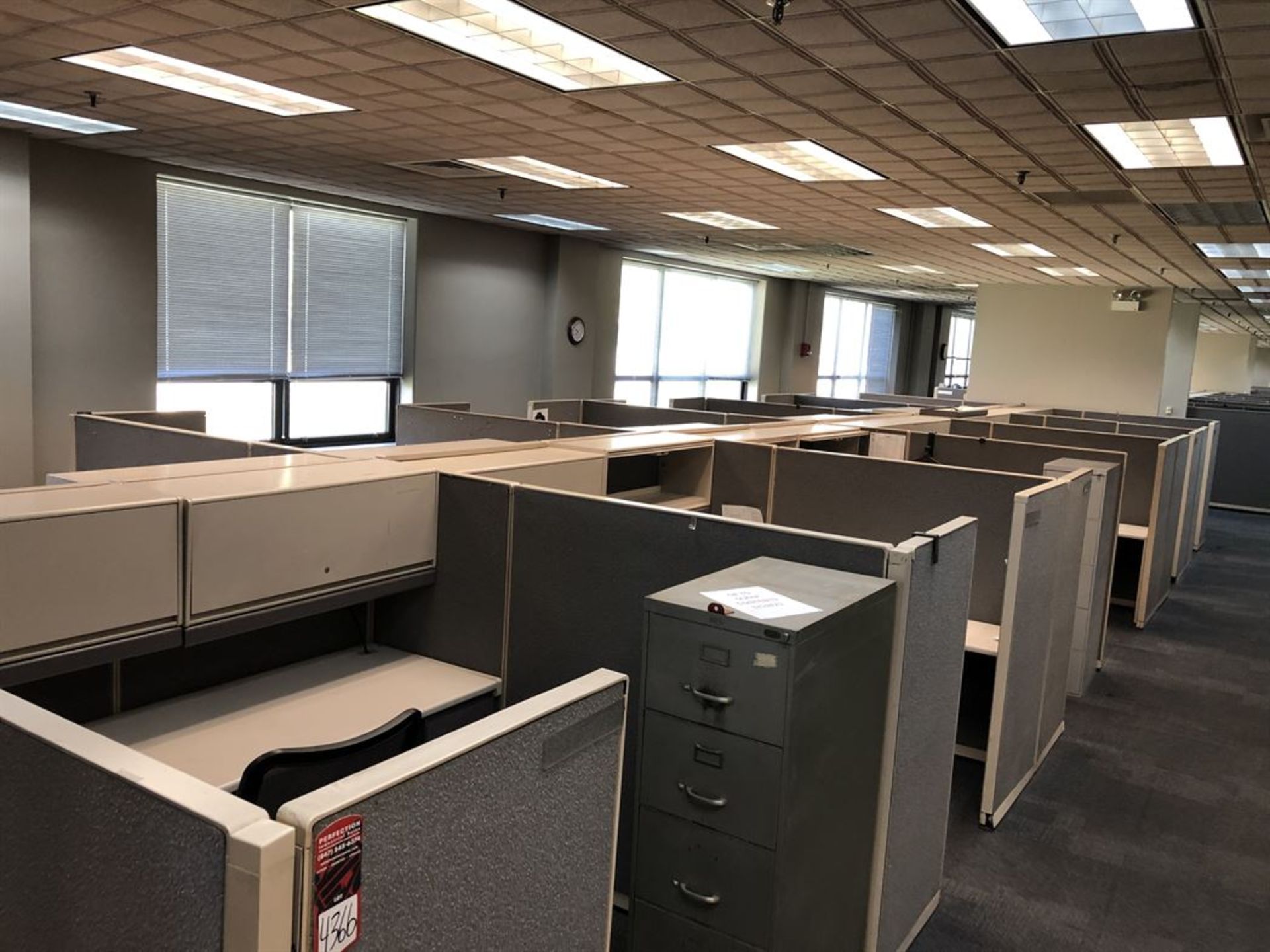 Lot Comprising (12) Office Cubicles, w/ Desks and Chairs, (Main Offices)