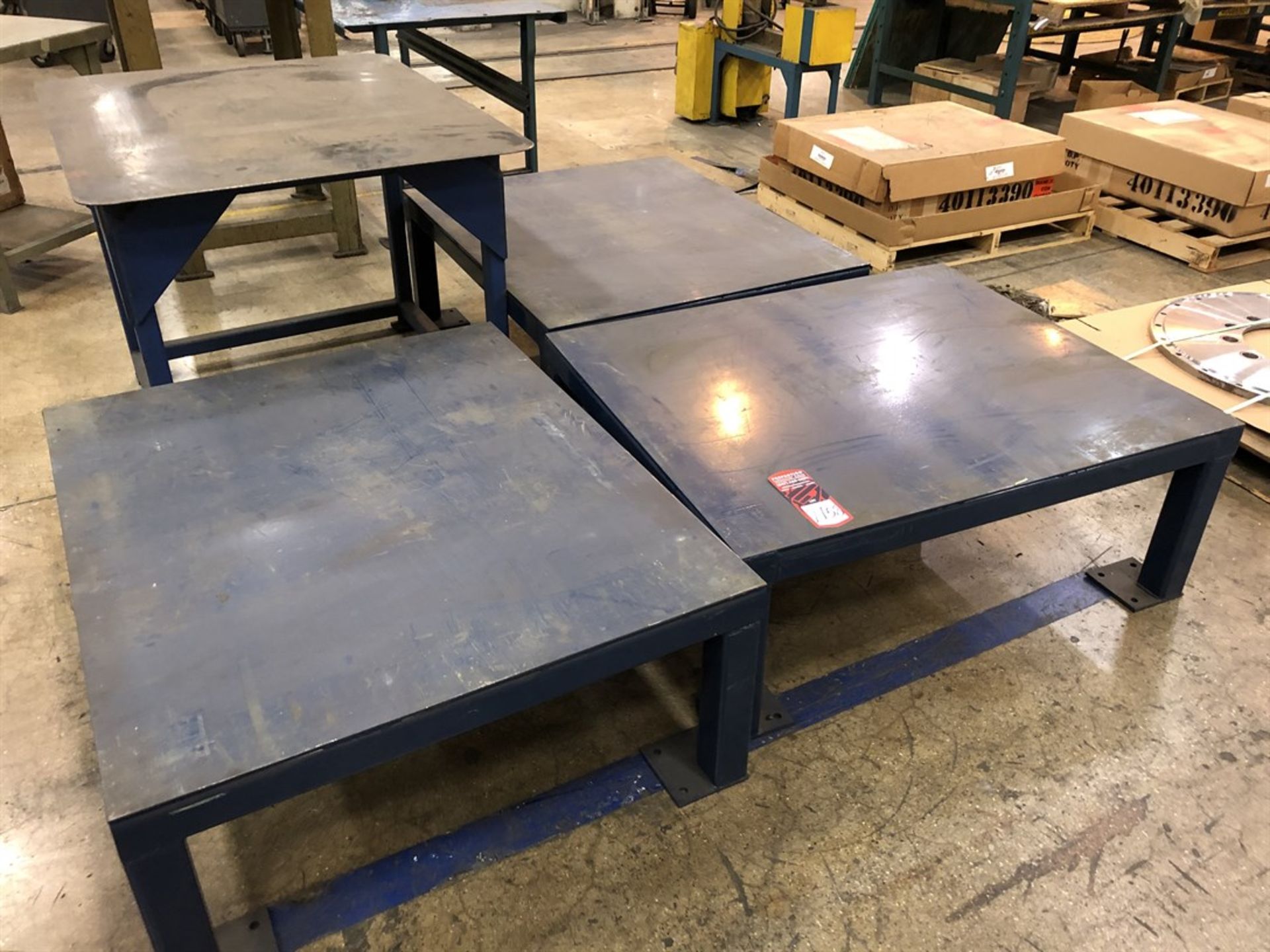 Lot Comprising (4) Heavy Duty Steel Tables, (7G)