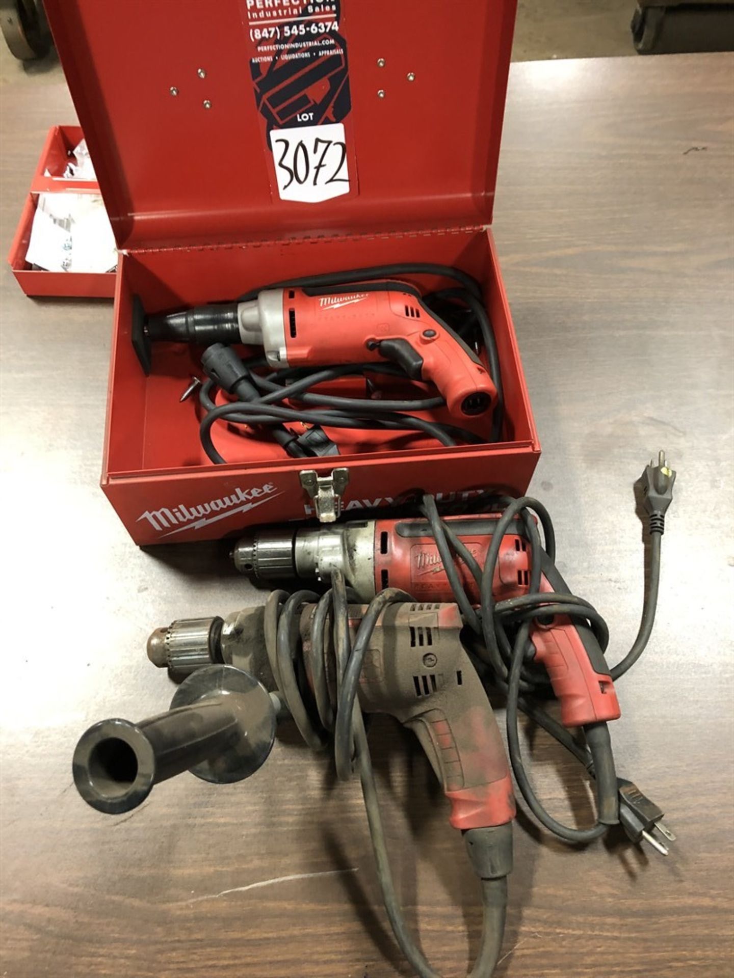 (3) Milwaukee Electric Drills, (H11 H-Building)