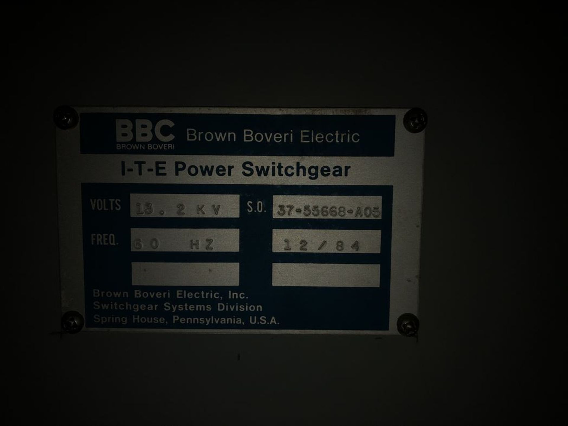 BBC I-T-E Power Switchgear, 13.2 KV - Image 5 of 5