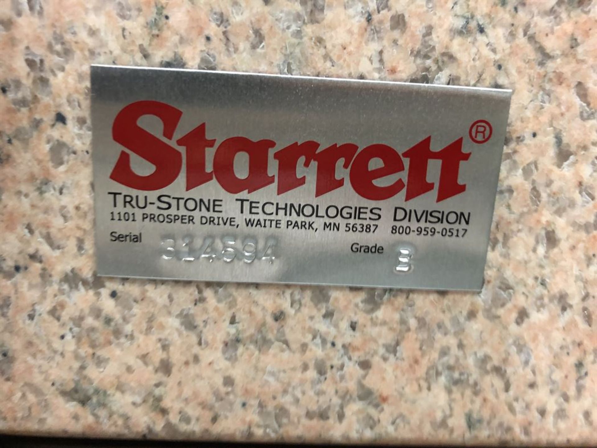 Starrett 18x18x5" Pink Granite Surface Plate, (17L) - Image 2 of 2