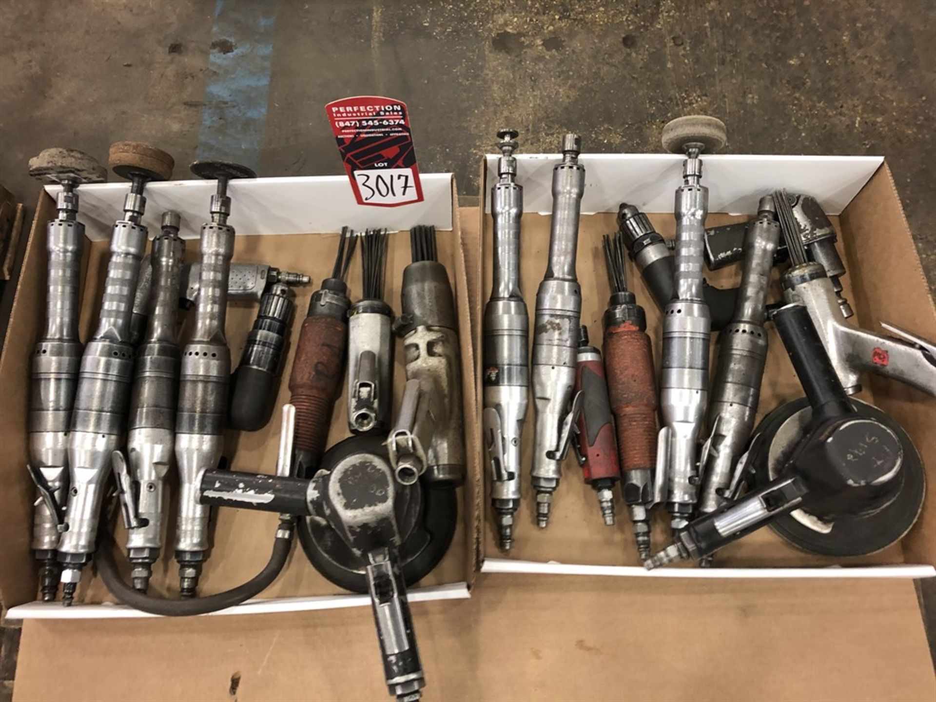 Lot Pneumatic Grinders, Angle Grinders, and Needlers, (7S)