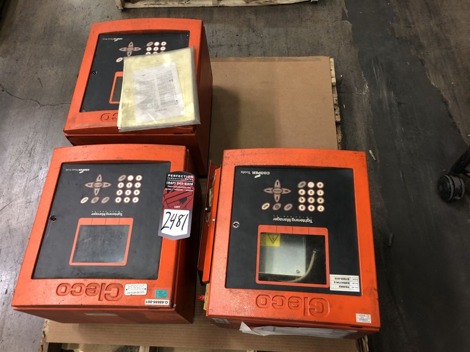 Lot Comprising (2) Cleco TM200 Tightening Managers, and (1) Cleco TM100 Tightening Manager, (17N)