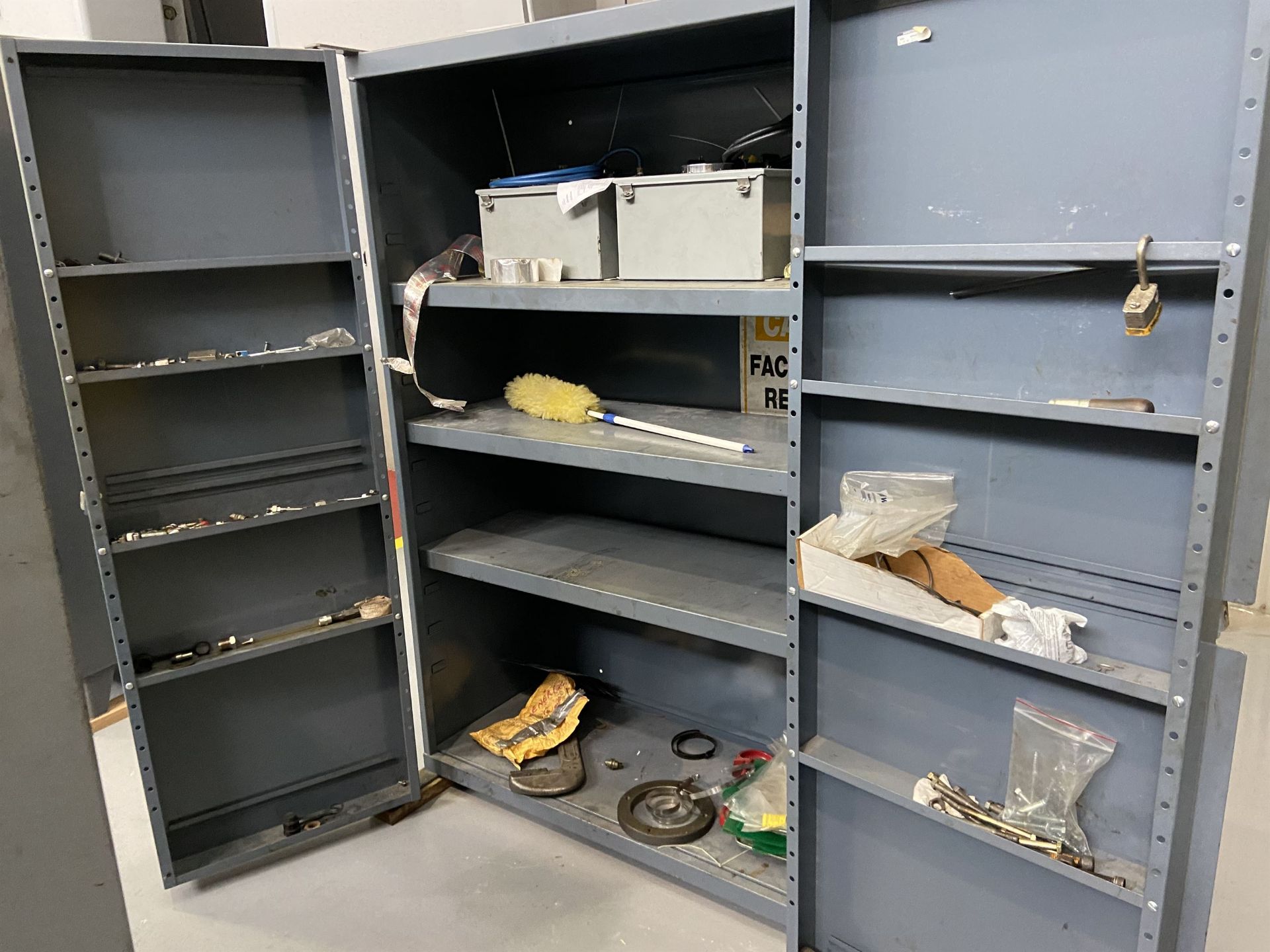 Metal Shop Cabinet with Contents - Image 2 of 2