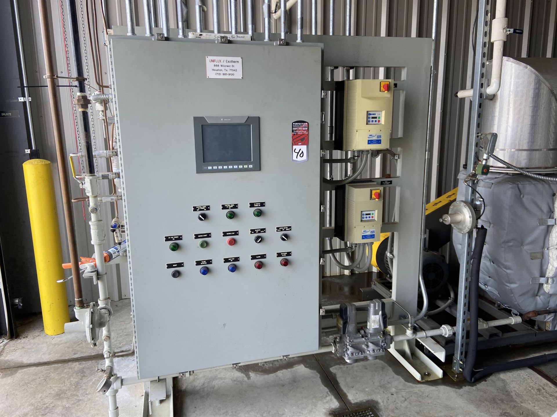 Natural Gas Fired Furnace, 1000° F Max. Temperature, w/ PLC Control & VFD Controlled Fans