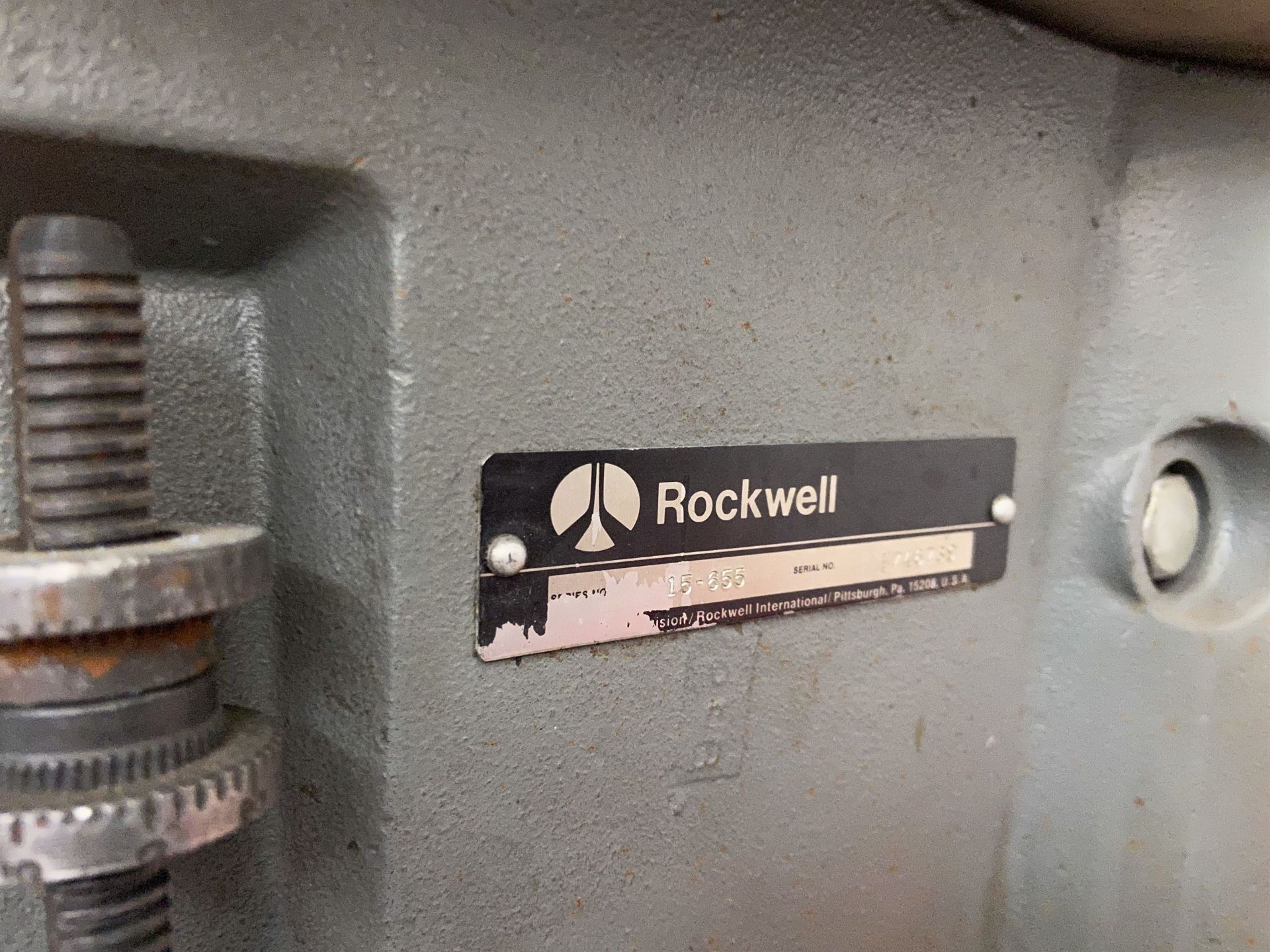 Rockwell No 15-655 Bench Type Pedestal Mount Drill Press - Image 3 of 3