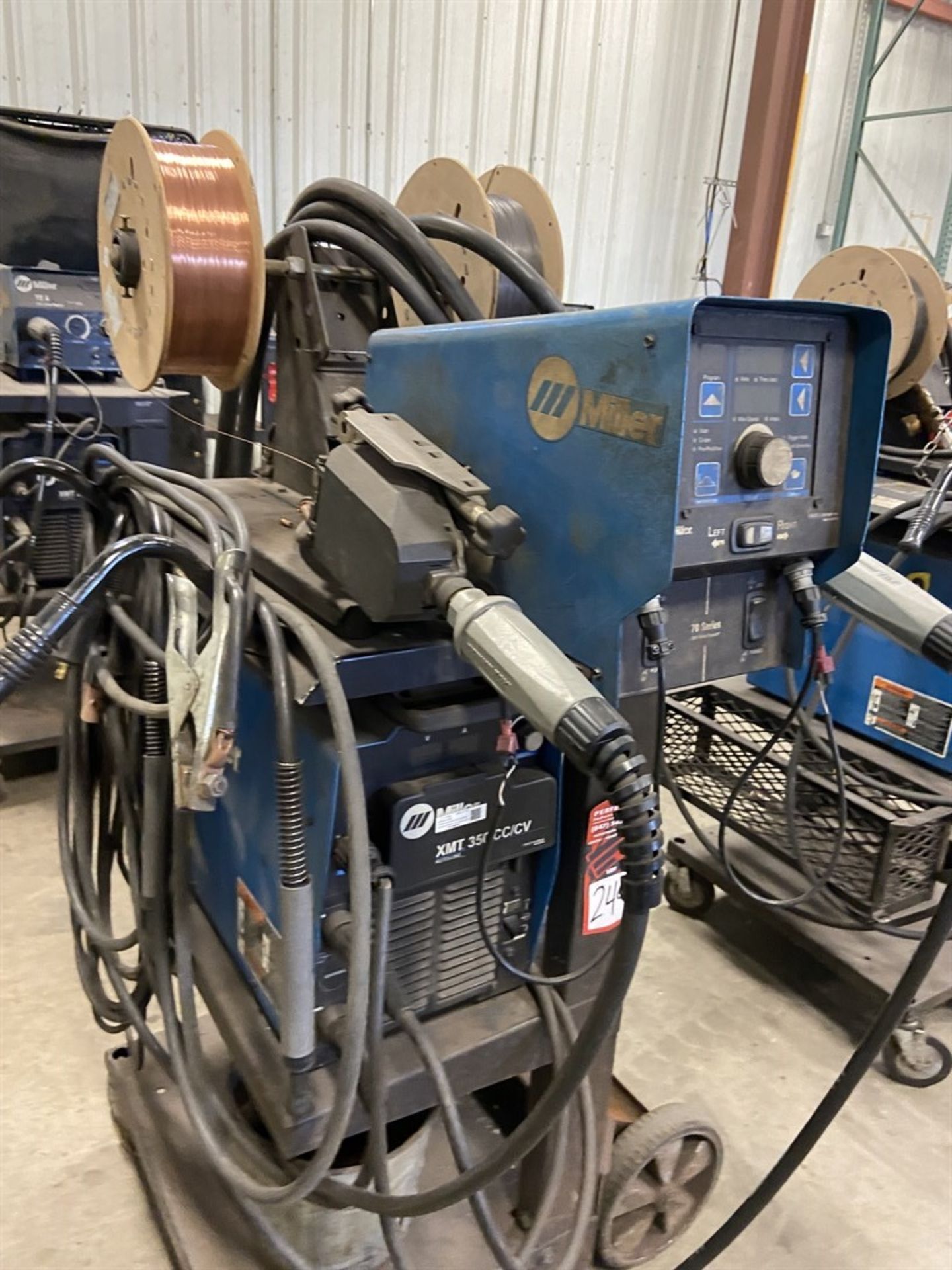 MILLER XMT 350 Multiprocess MIG Welder, s/n MB510065A , w/ Miller 70 Series Dual Spool Wire Feed - Image 2 of 5