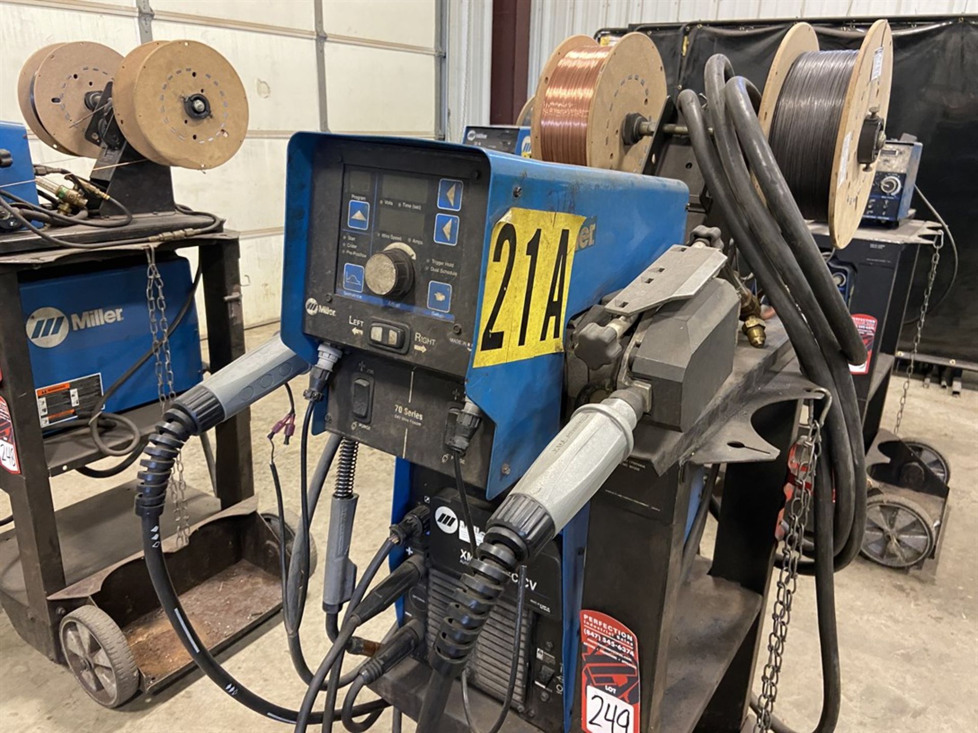 MILLER XMT 350 Multiprocess MIG Welder, s/n MB510065A , w/ Miller 70 Series Dual Spool Wire Feed - Image 4 of 5