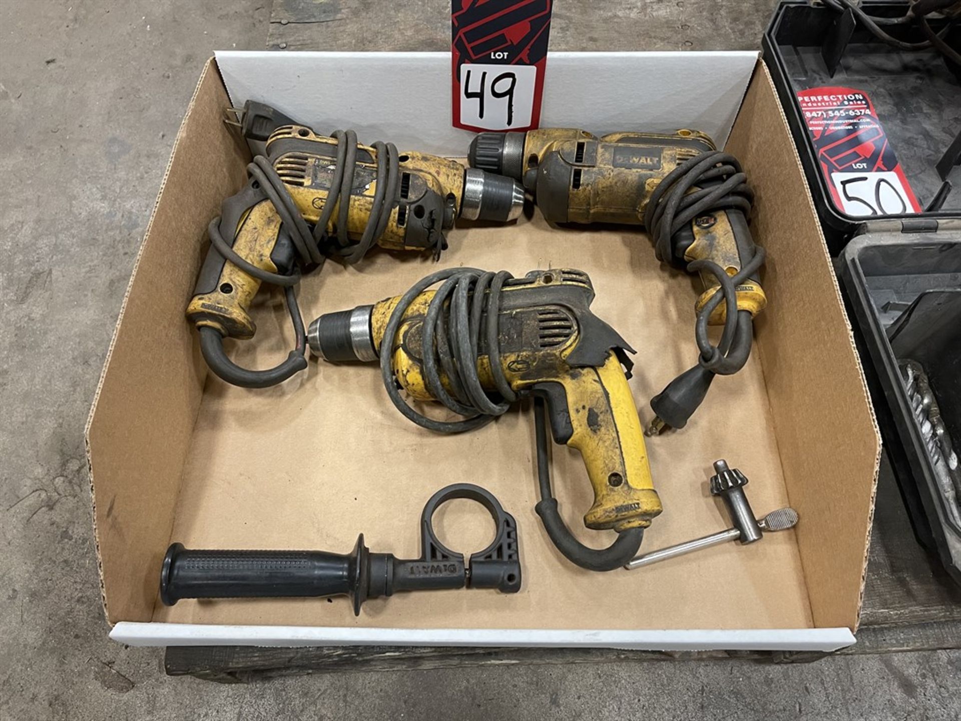 Lot of (3) DEWALT Electric Drills