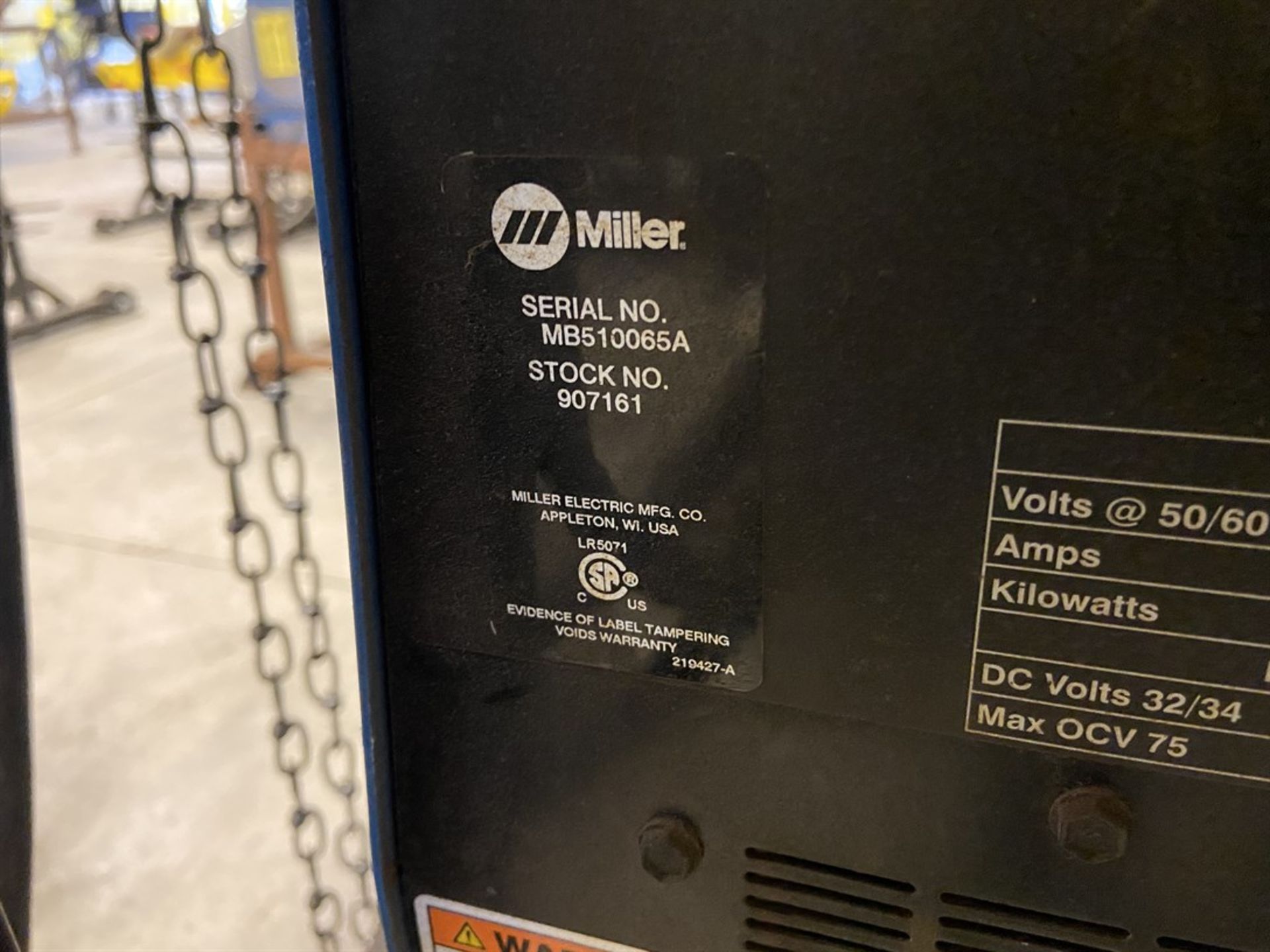 MILLER XMT 350 Multiprocess MIG Welder, s/n MB510065A , w/ Miller 70 Series Dual Spool Wire Feed - Image 5 of 5