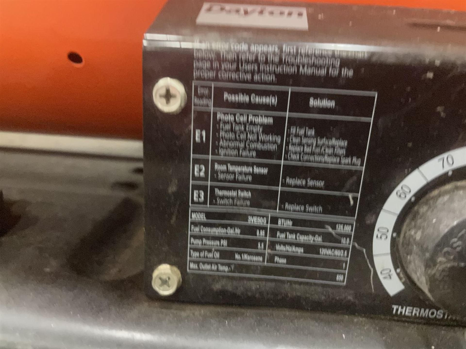 Dayton 125,000 BTU Torpedo Heater - Image 2 of 2
