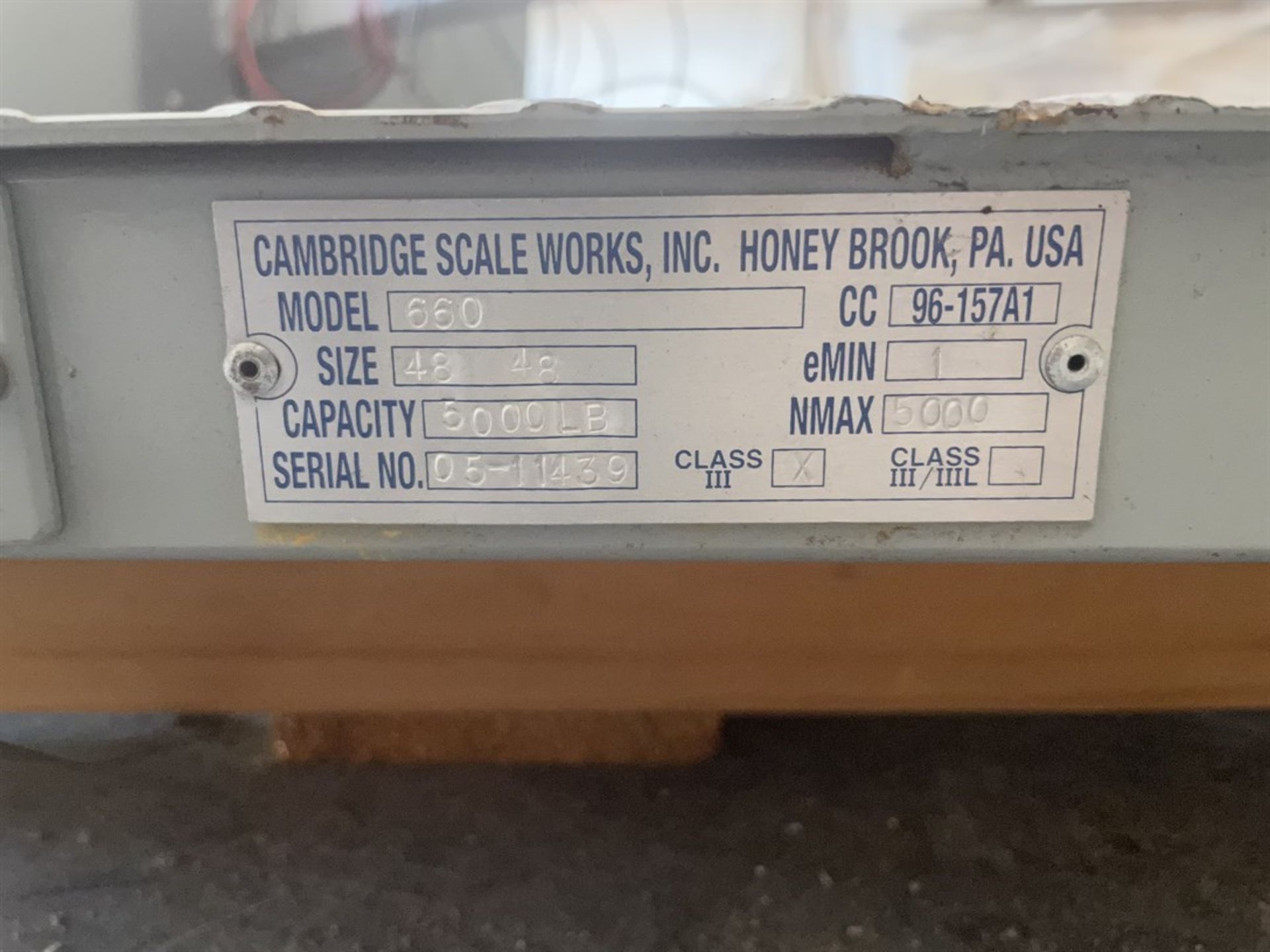 Cambridge Scale Works 48x48 5,000 Capacity Floor Scale - Image 4 of 4