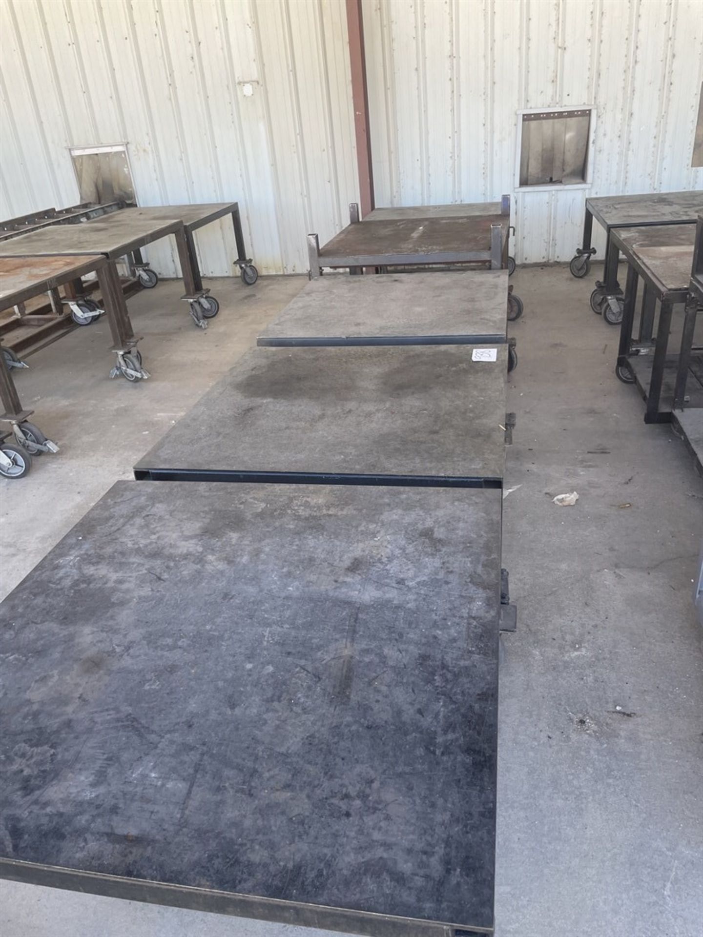 (5) 48x48 Steel Rolling Carts