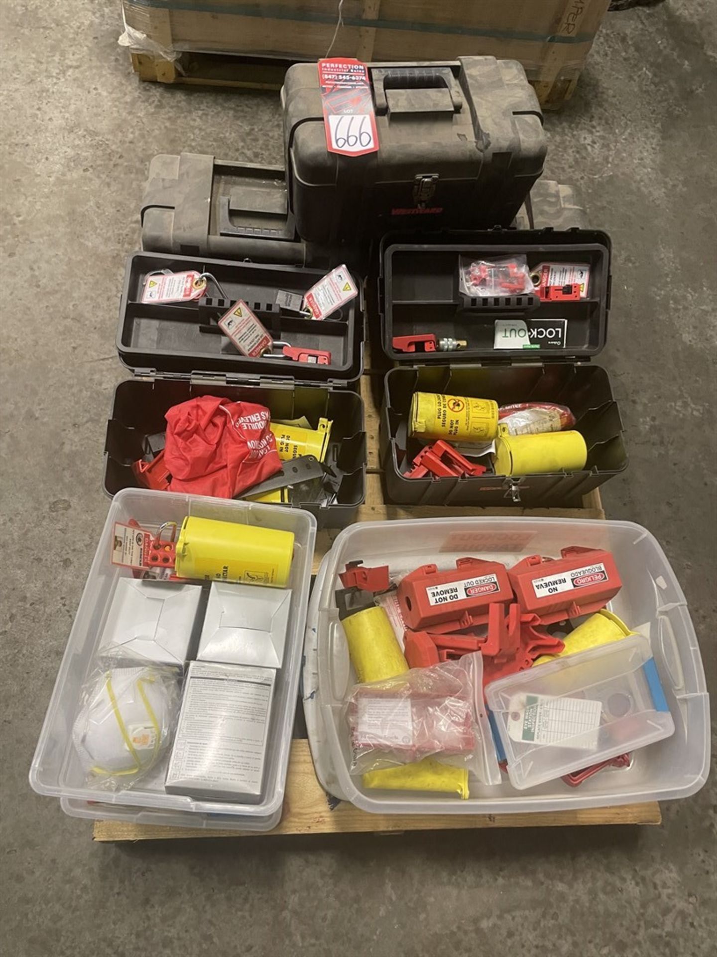 Pallet of Lock-Out Tag-Out Kits