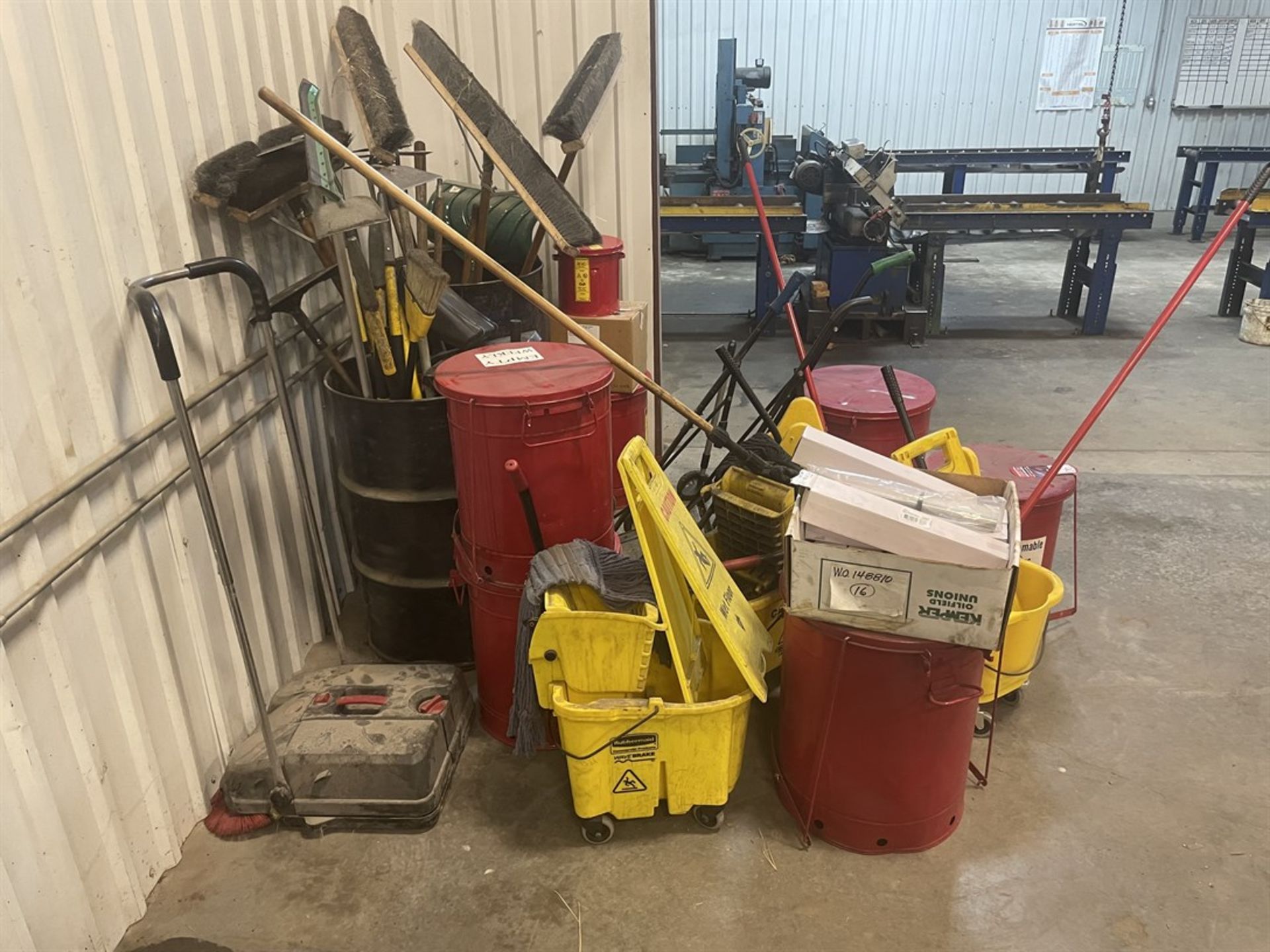 Lot Consisting of Mop Buckets, Rag Buckets, Bessy MW-1 Magnetic Cleaners, Hand Held Floor Sweeper - Image 2 of 2