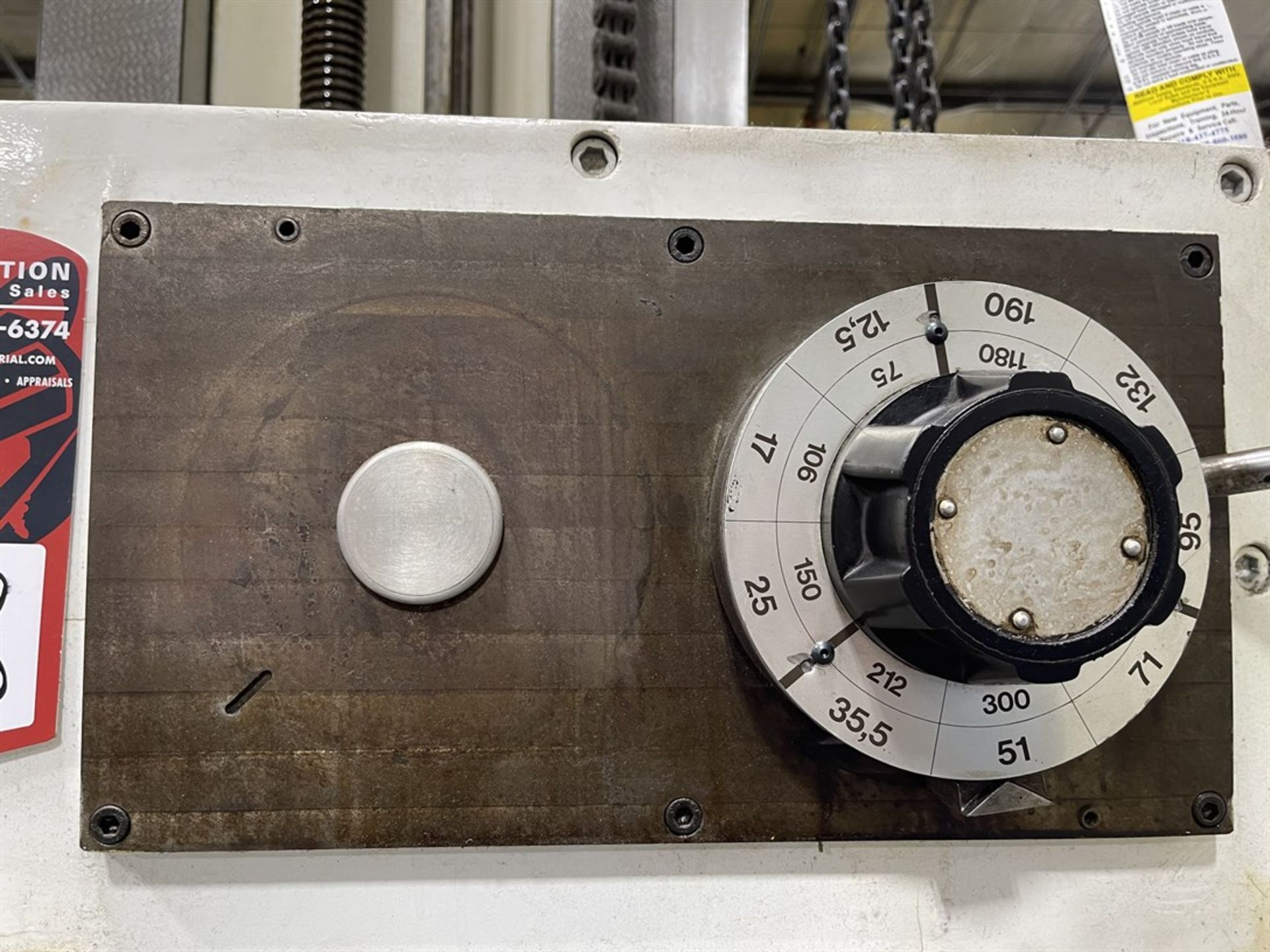 SUMMIT 4" Horizontal Boring Mill, s/n 575, 48" x 60" Table, Y-72", 20" Facing Head, 17-1180 RPM - Image 6 of 9