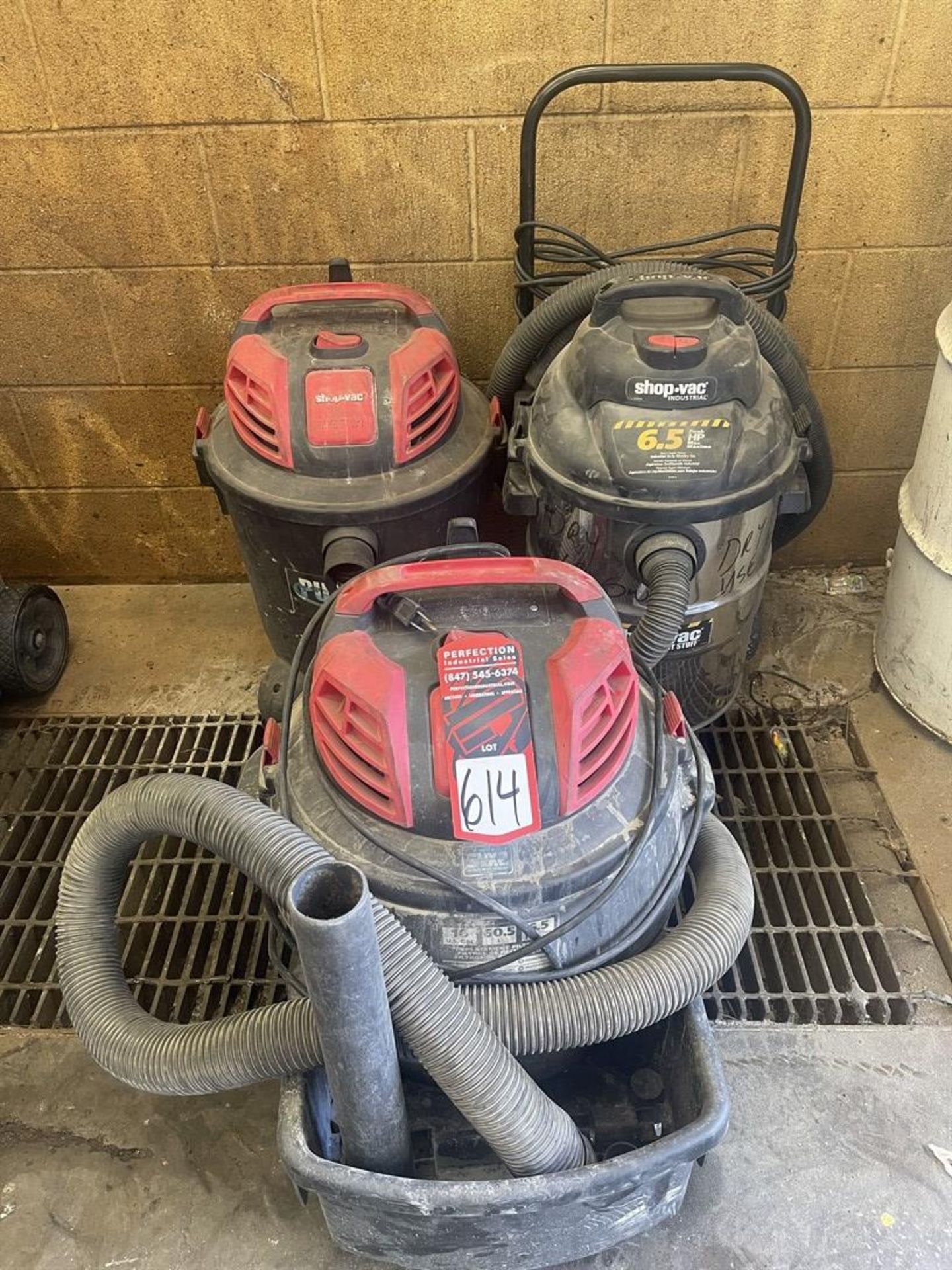 Lot of (3) SHOP-VAC Wet/Dry Vacuums