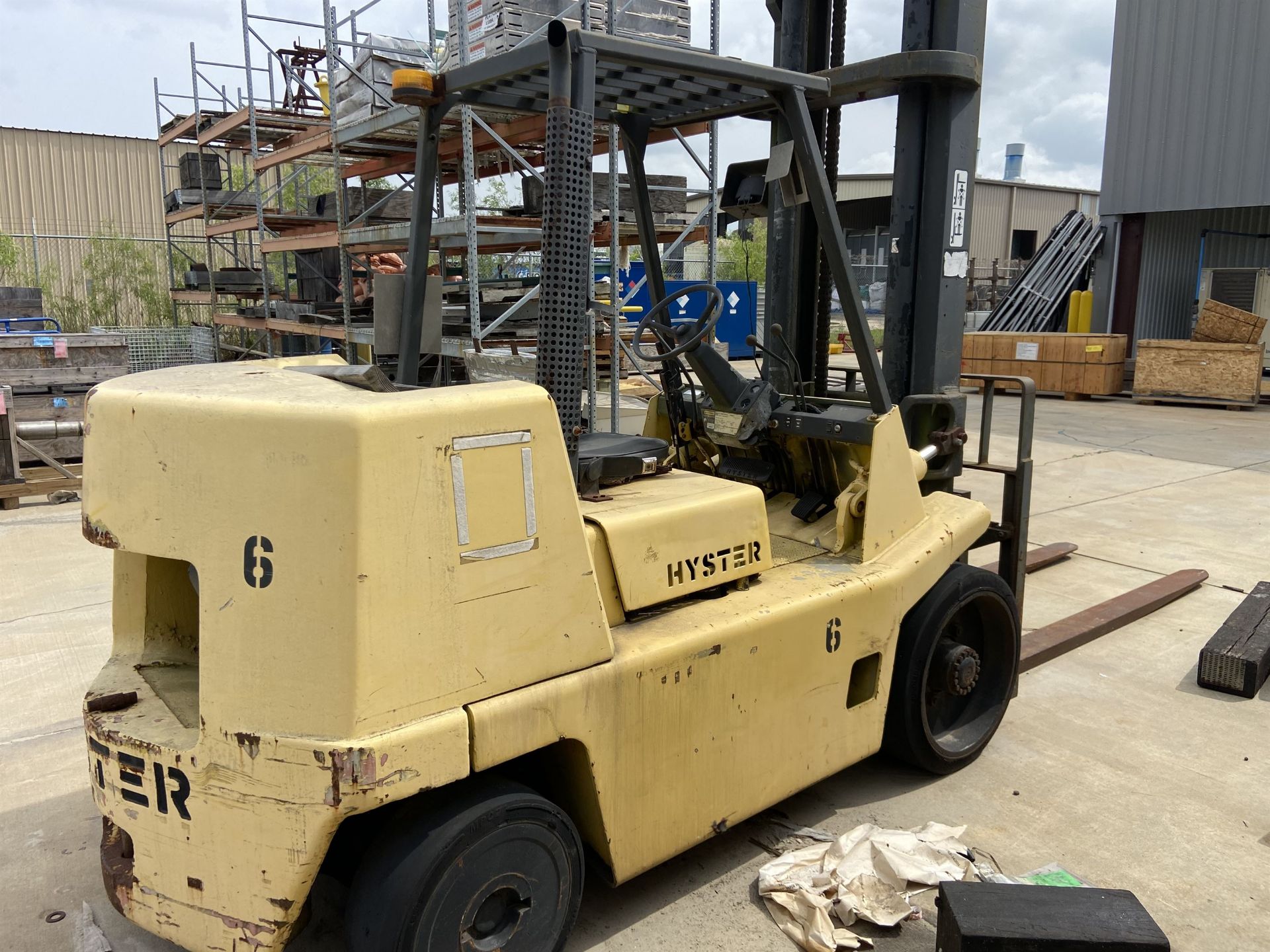 HYSTER S155XL2 Diesel Forklift, s/n B024D06424X, 14,700 lb Capacity, 173" Lift Height, Hard Tires (L - Image 7 of 8